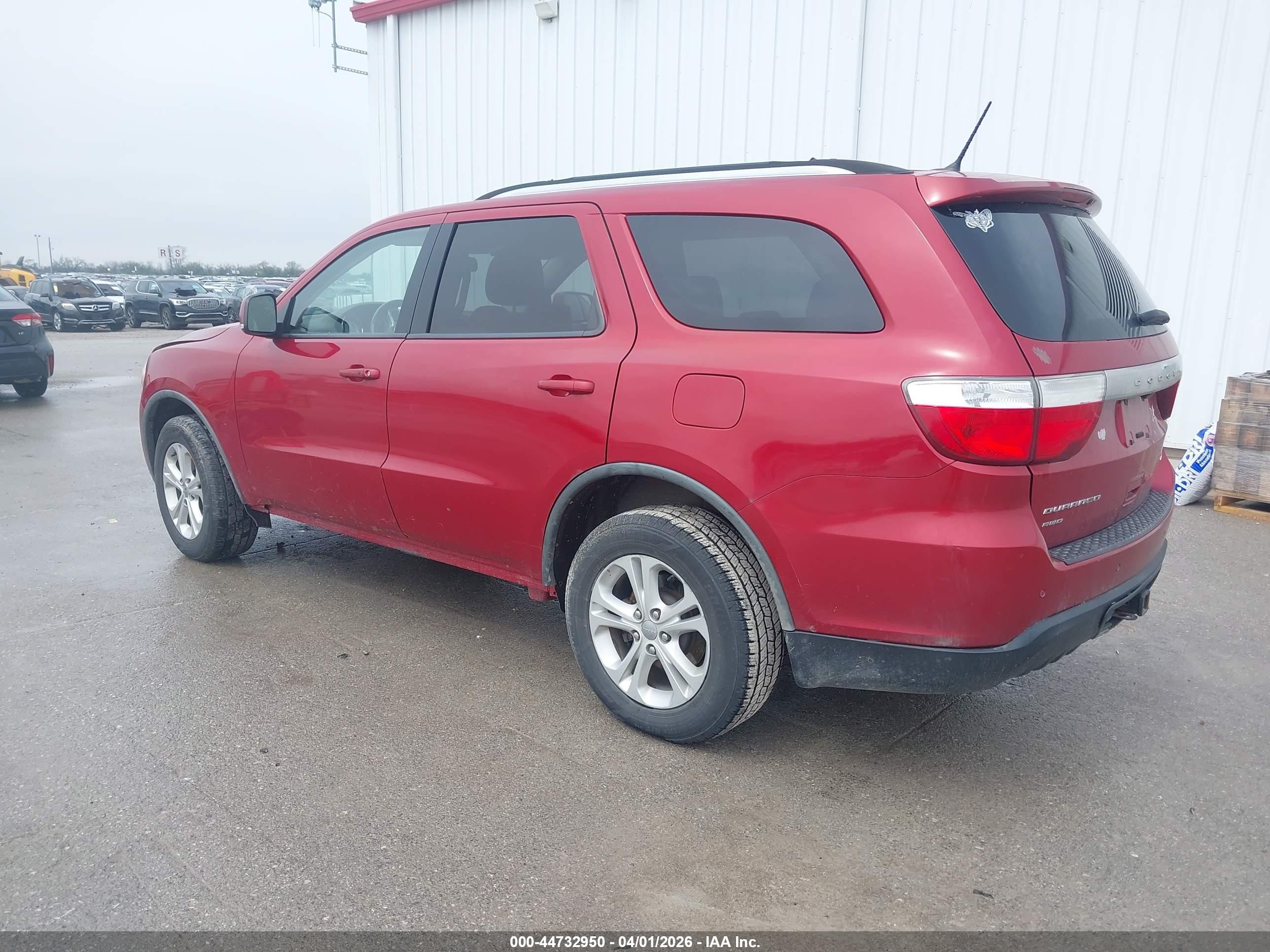 2011 Dodge Durango Crew Red vin: 1D4RE4GG8BC599642