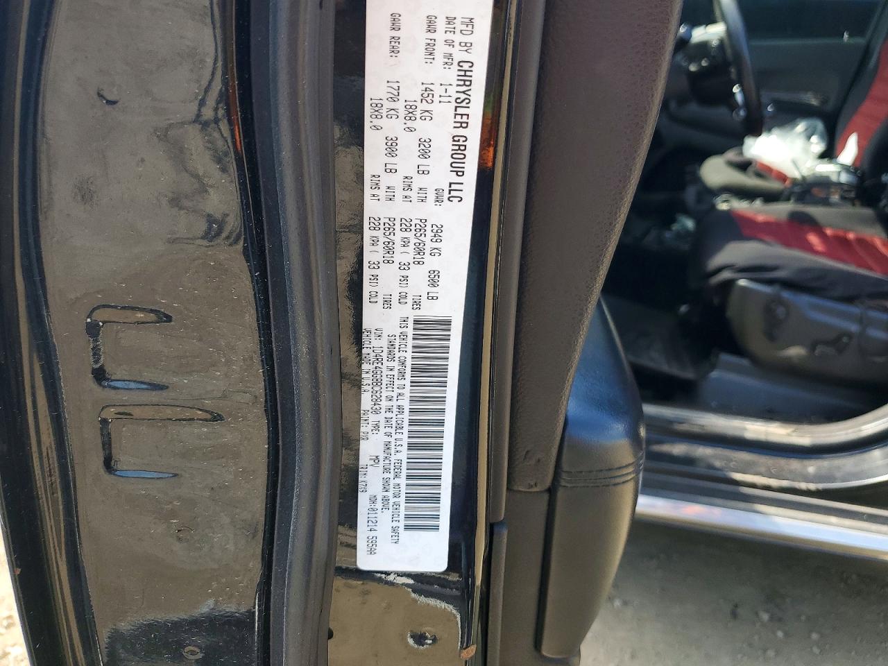 2011 Dodge Durango Crew Charcoal vin: 1D4RE4GG8BC628430