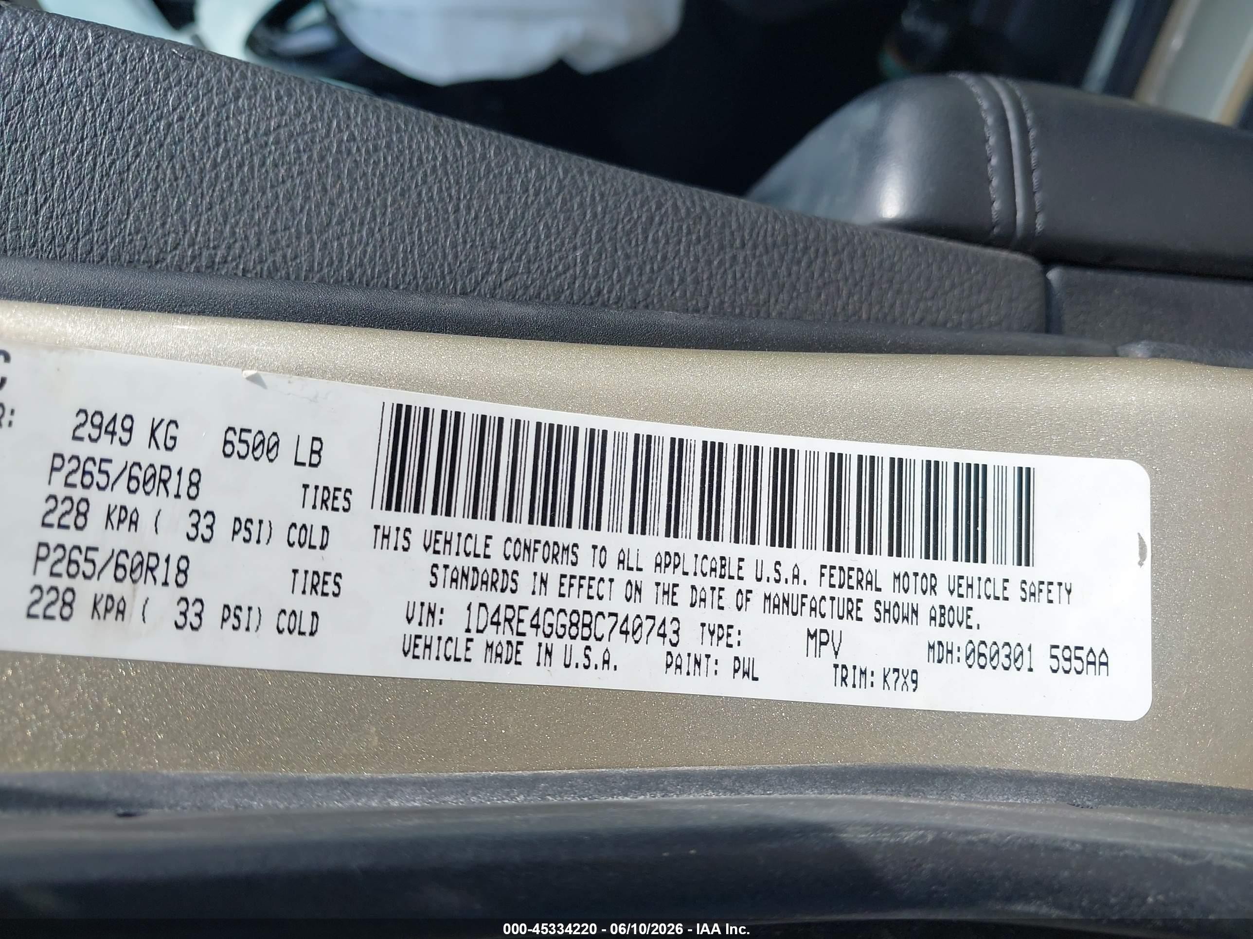 2011 Dodge Durango Crew Золотой vin: 1D4RE4GG8BC740743