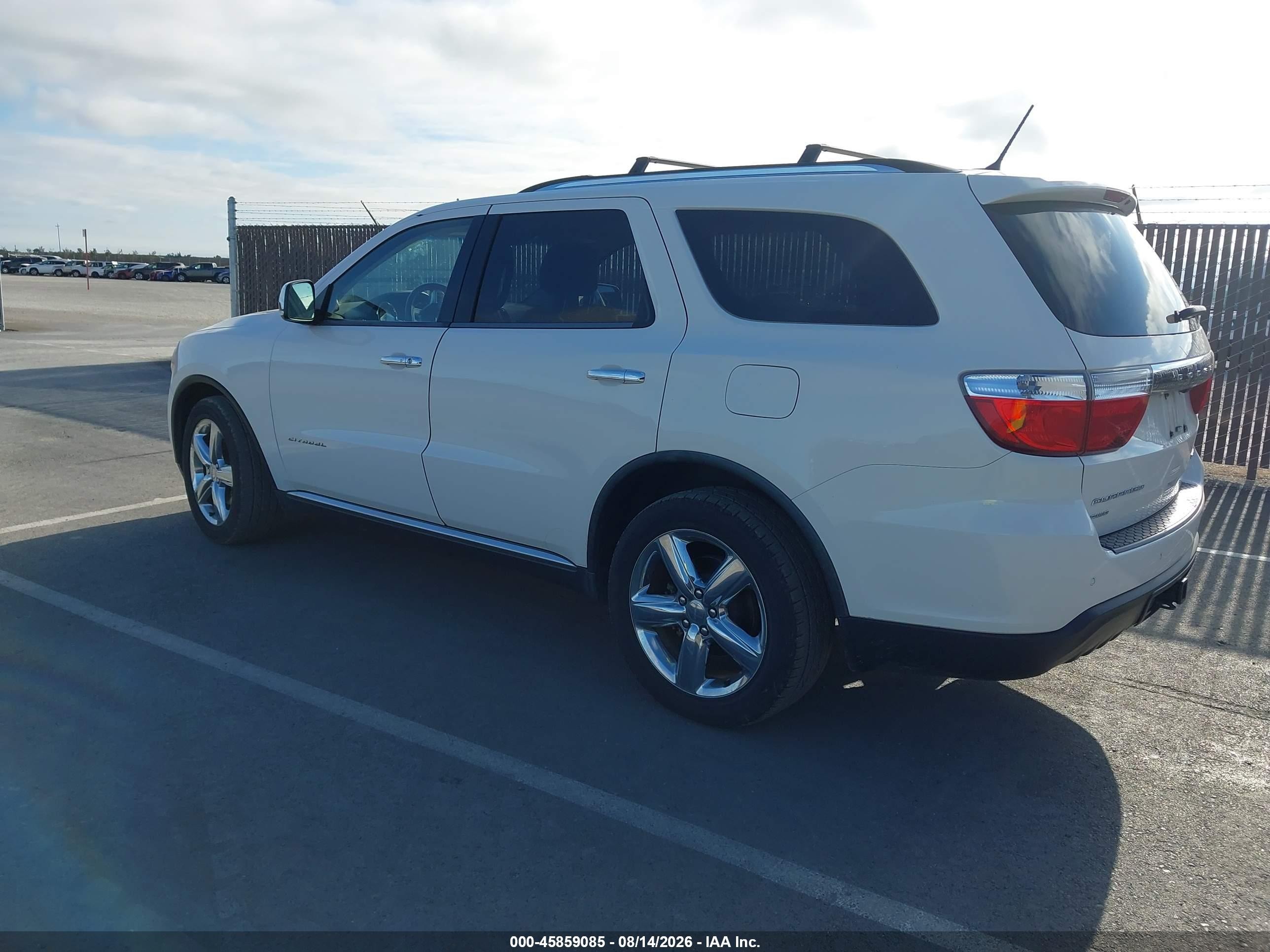 2011 Dodge Durango Citadel Белый vin: 1D4RE5GG4BC720575