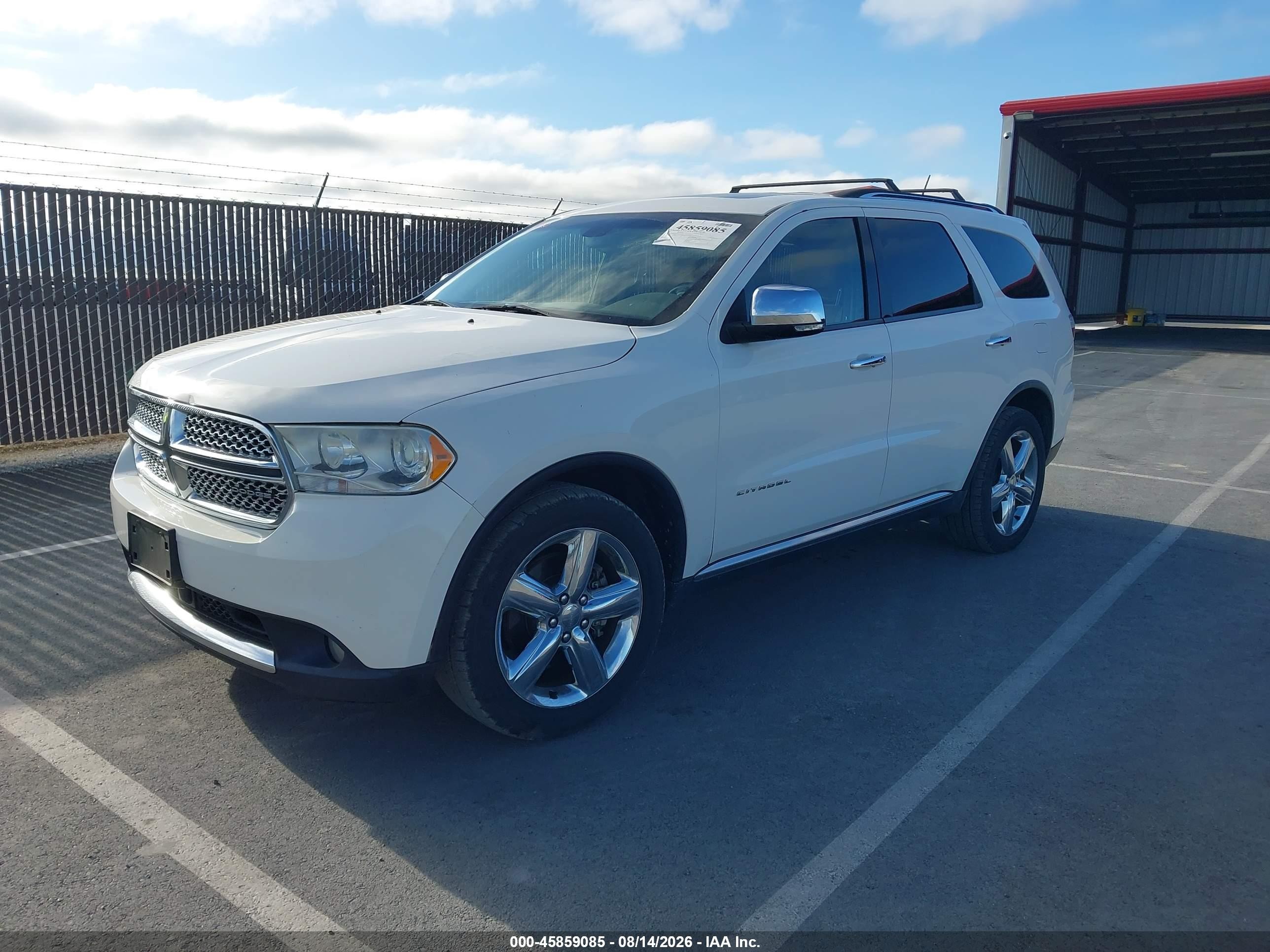 2011 Dodge Durango Citadel Белый vin: 1D4RE5GG4BC720575