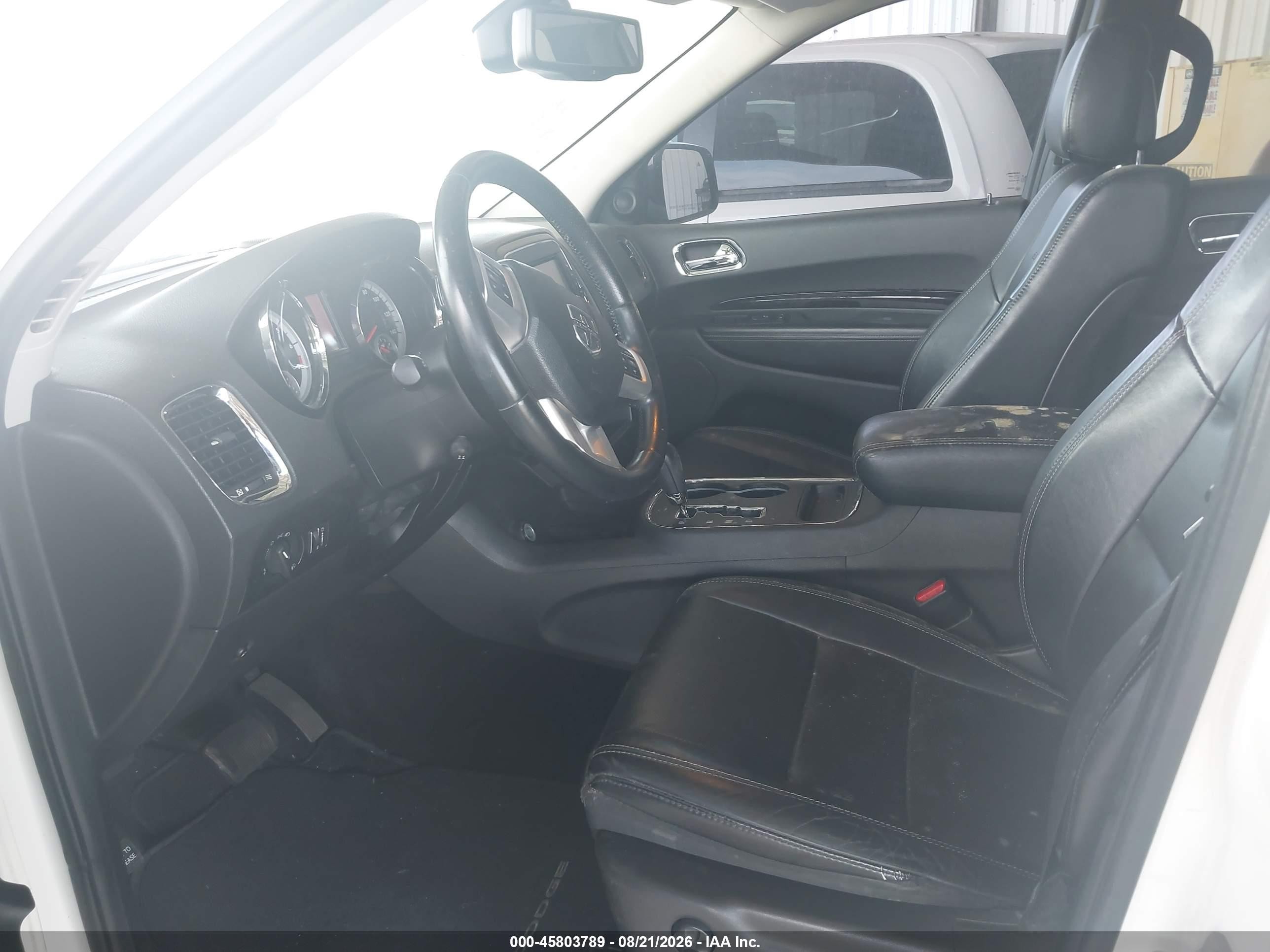 2011 Dodge Durango Citadel White vin: 1D4RE5GG7BC720814