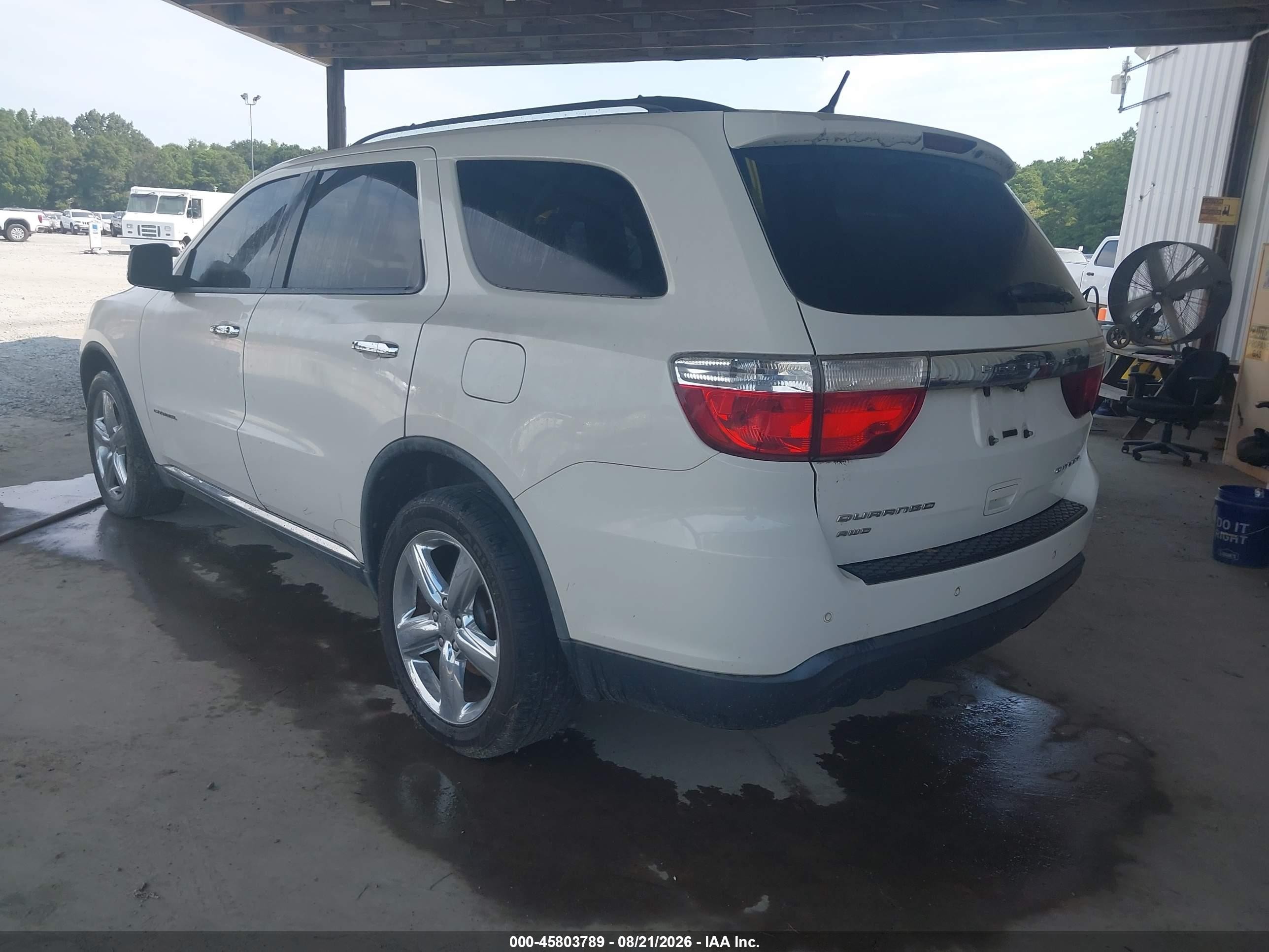 2011 Dodge Durango Citadel White vin: 1D4RE5GG7BC720814