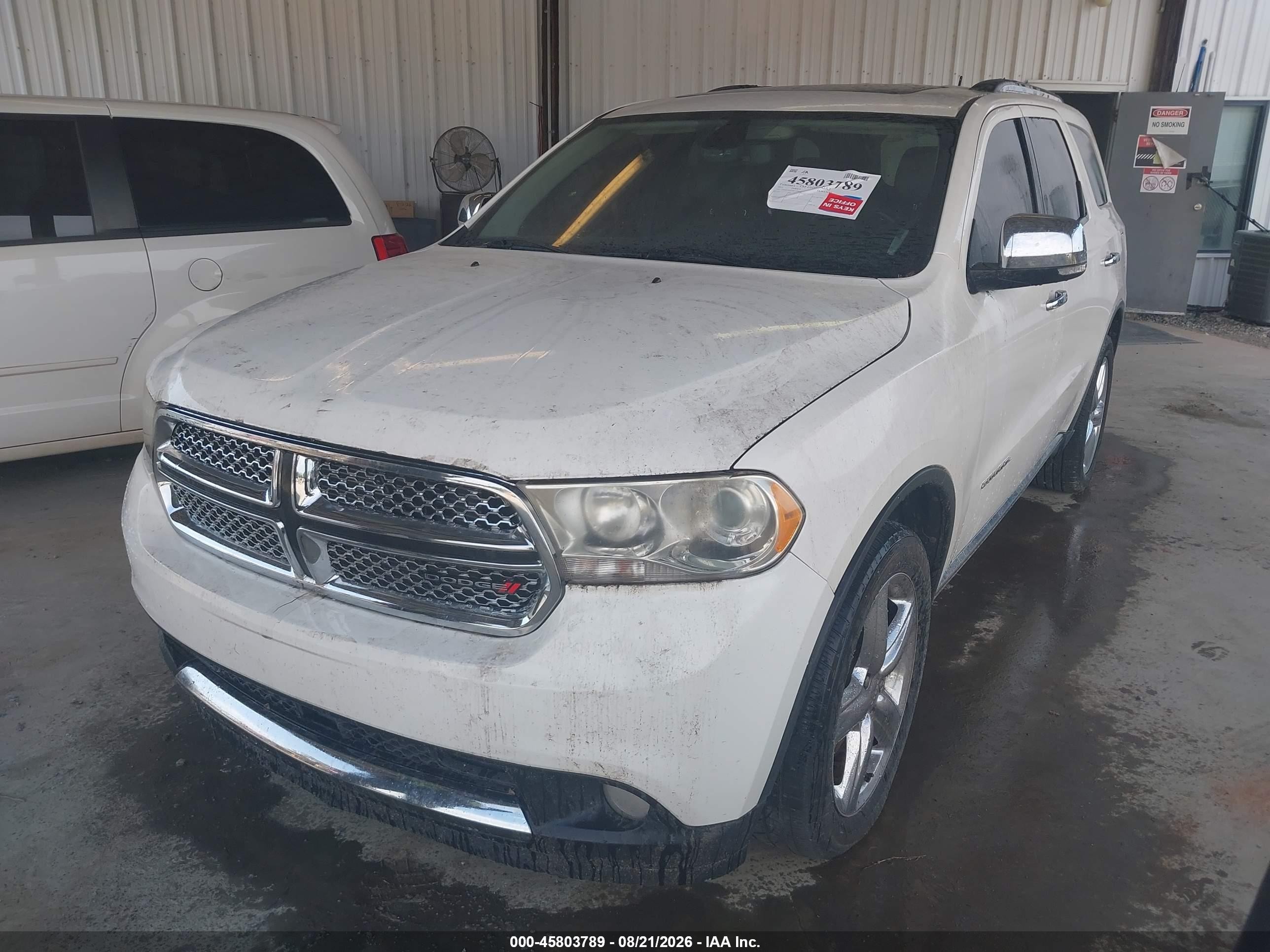 2011 Dodge Durango Citadel White vin: 1D4RE5GG7BC720814