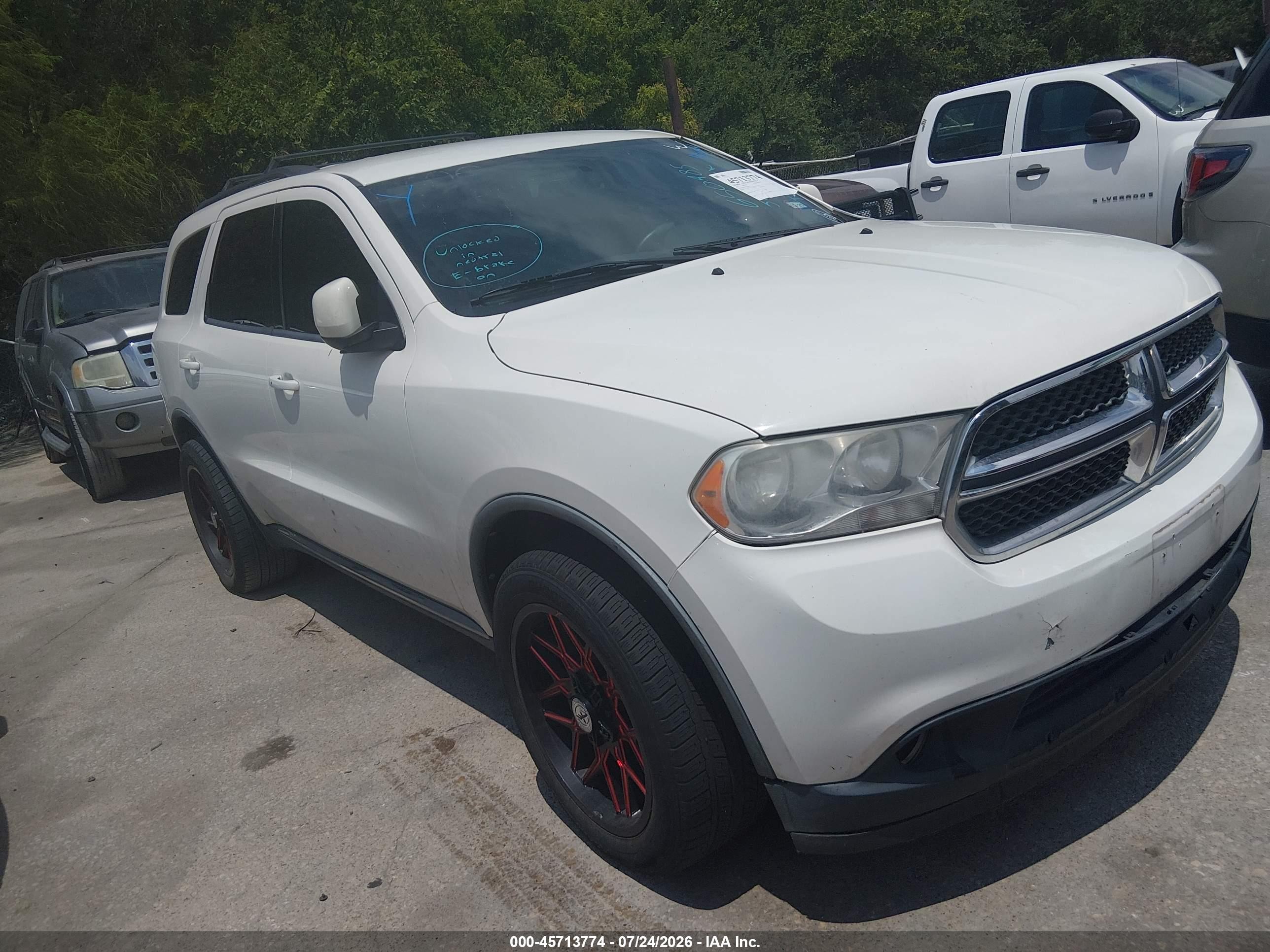 2011 Dodge Durango Crew White vin: 1D4SD4GT9BC650485