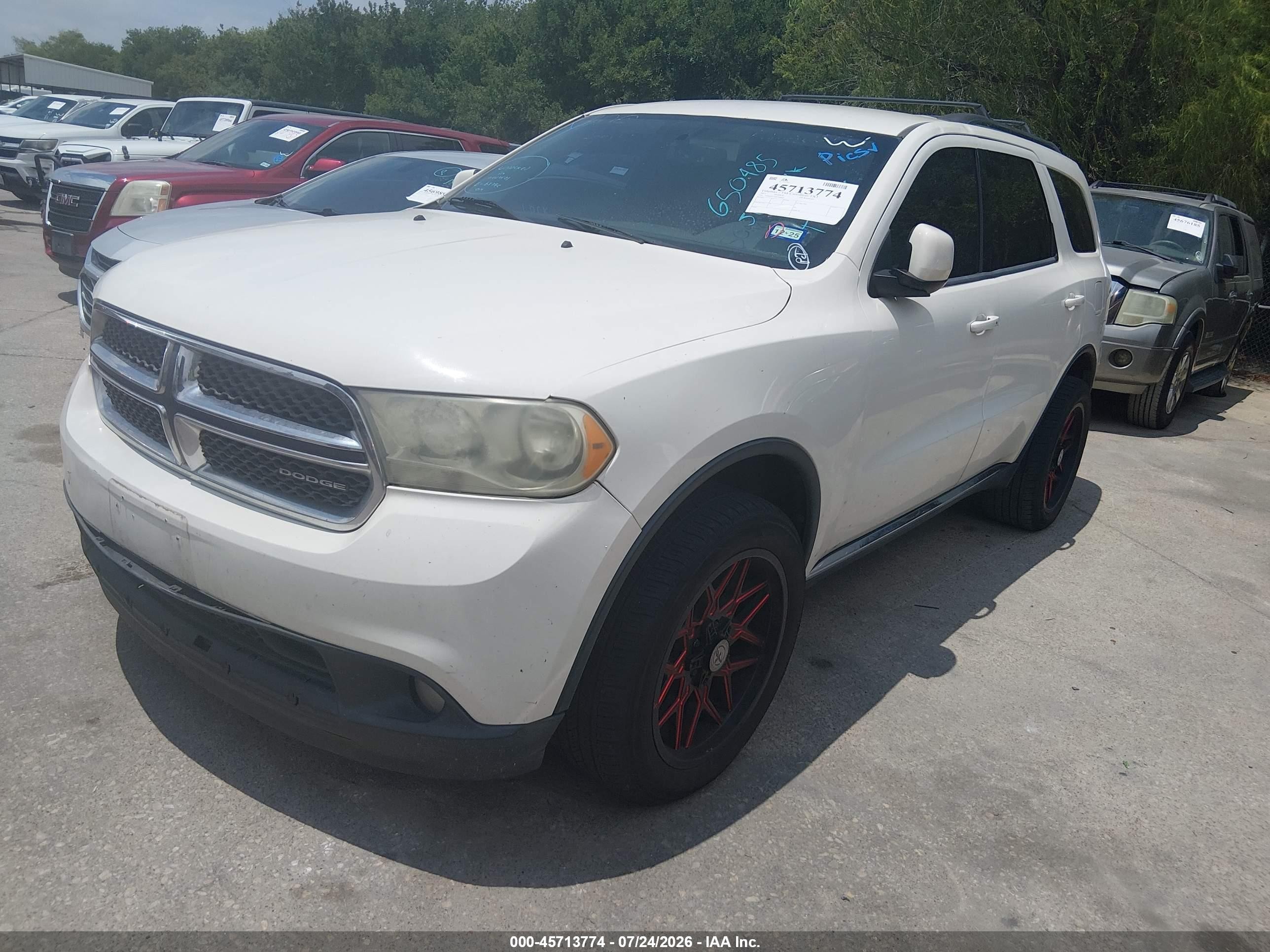 2011 Dodge Durango Crew White vin: 1D4SD4GT9BC650485