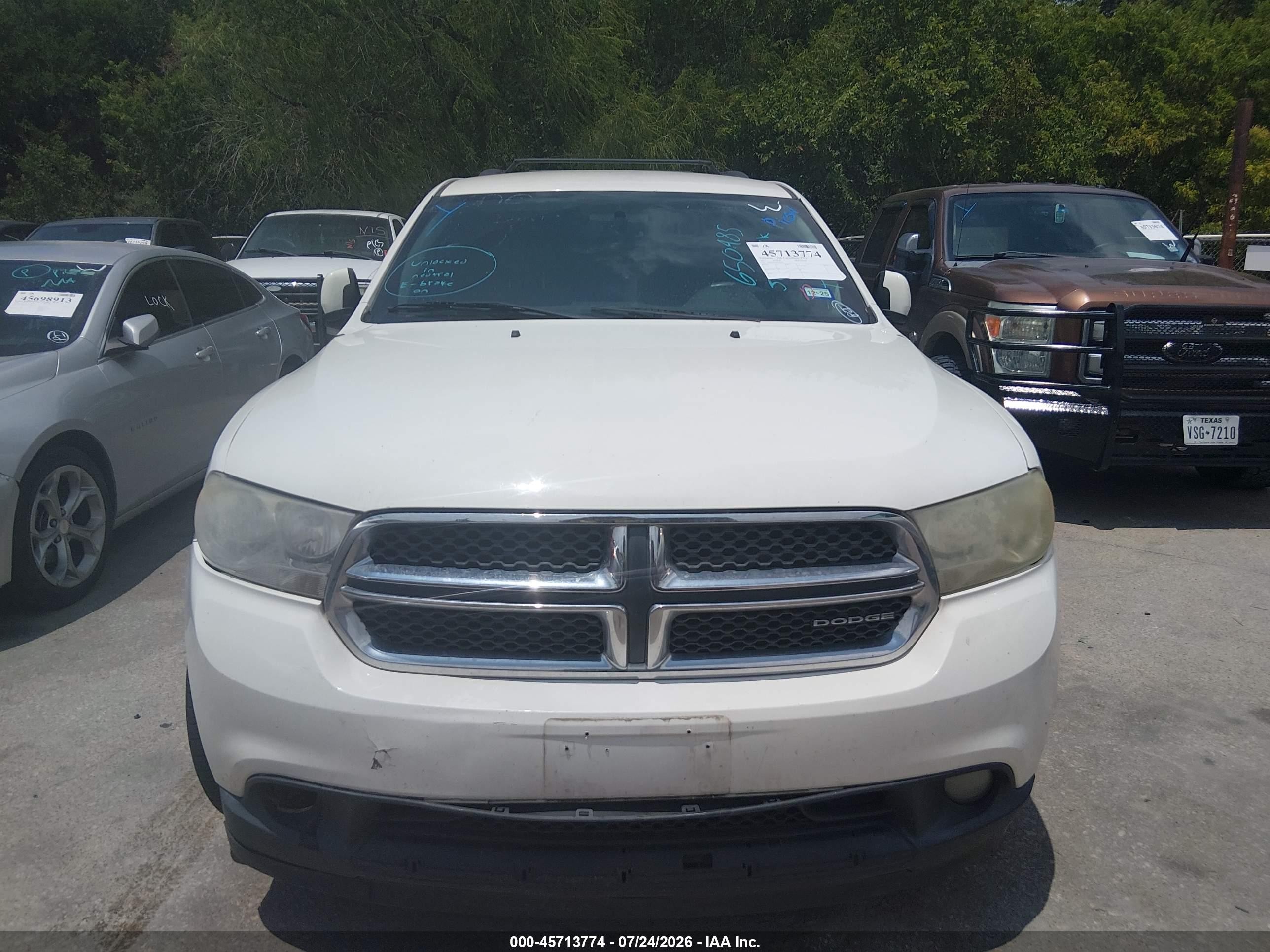 2011 Dodge Durango Crew White vin: 1D4SD4GT9BC650485
