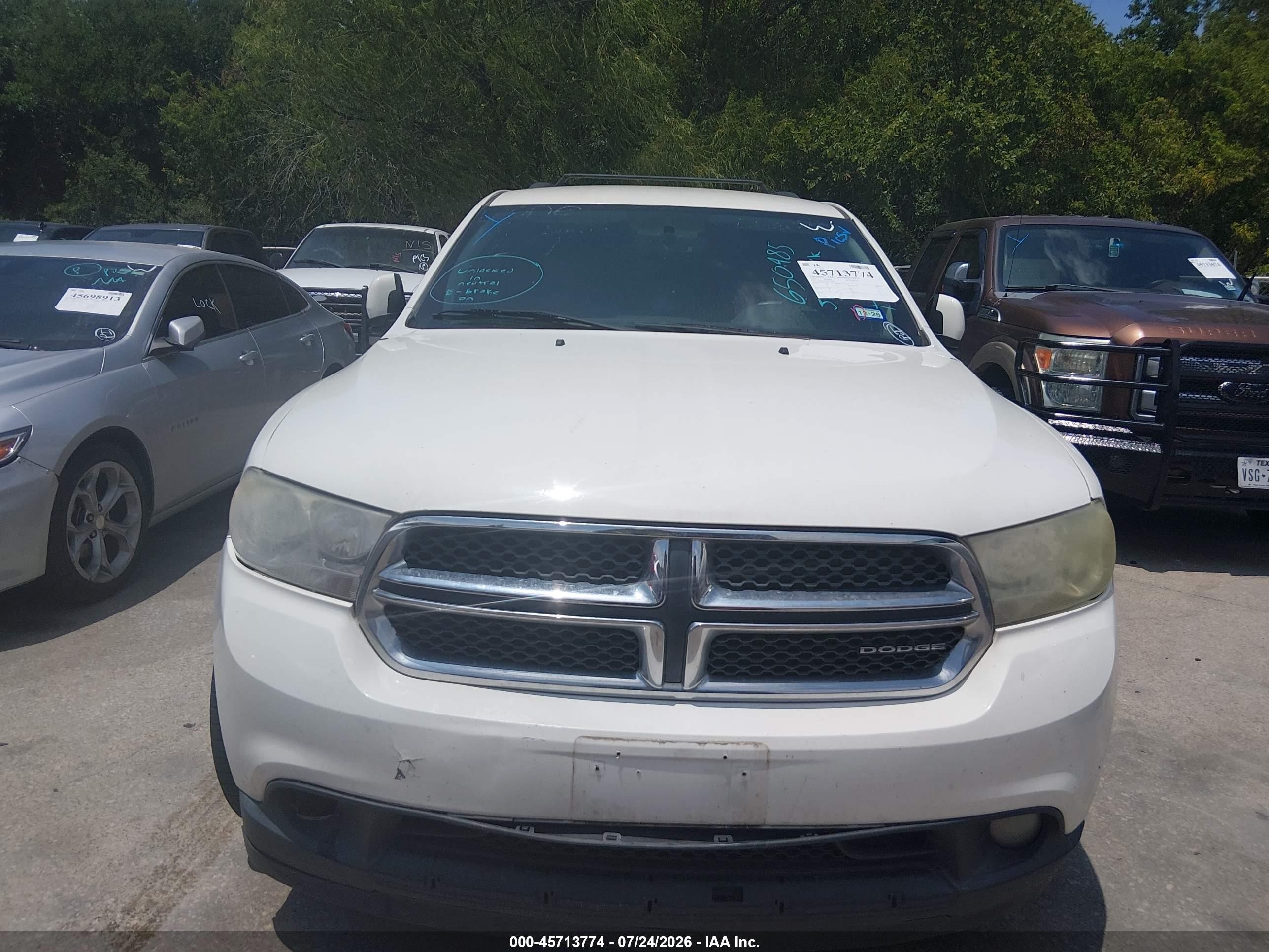 2011 Dodge Durango Crew White vin: 1D4SD4GT9BC650485