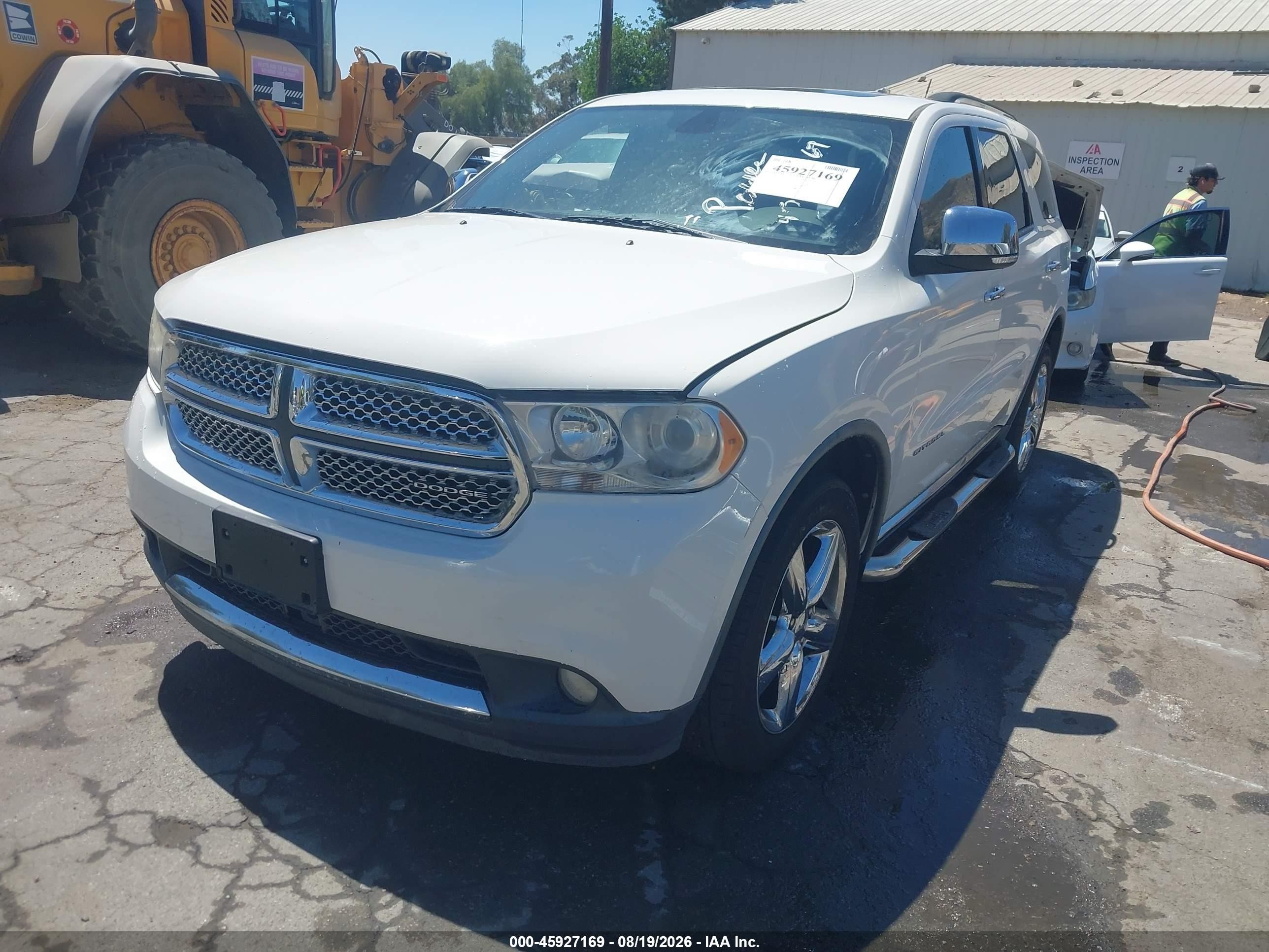 2011 Dodge Durango Citadel White vin: 1D4SD5GT4BC708511