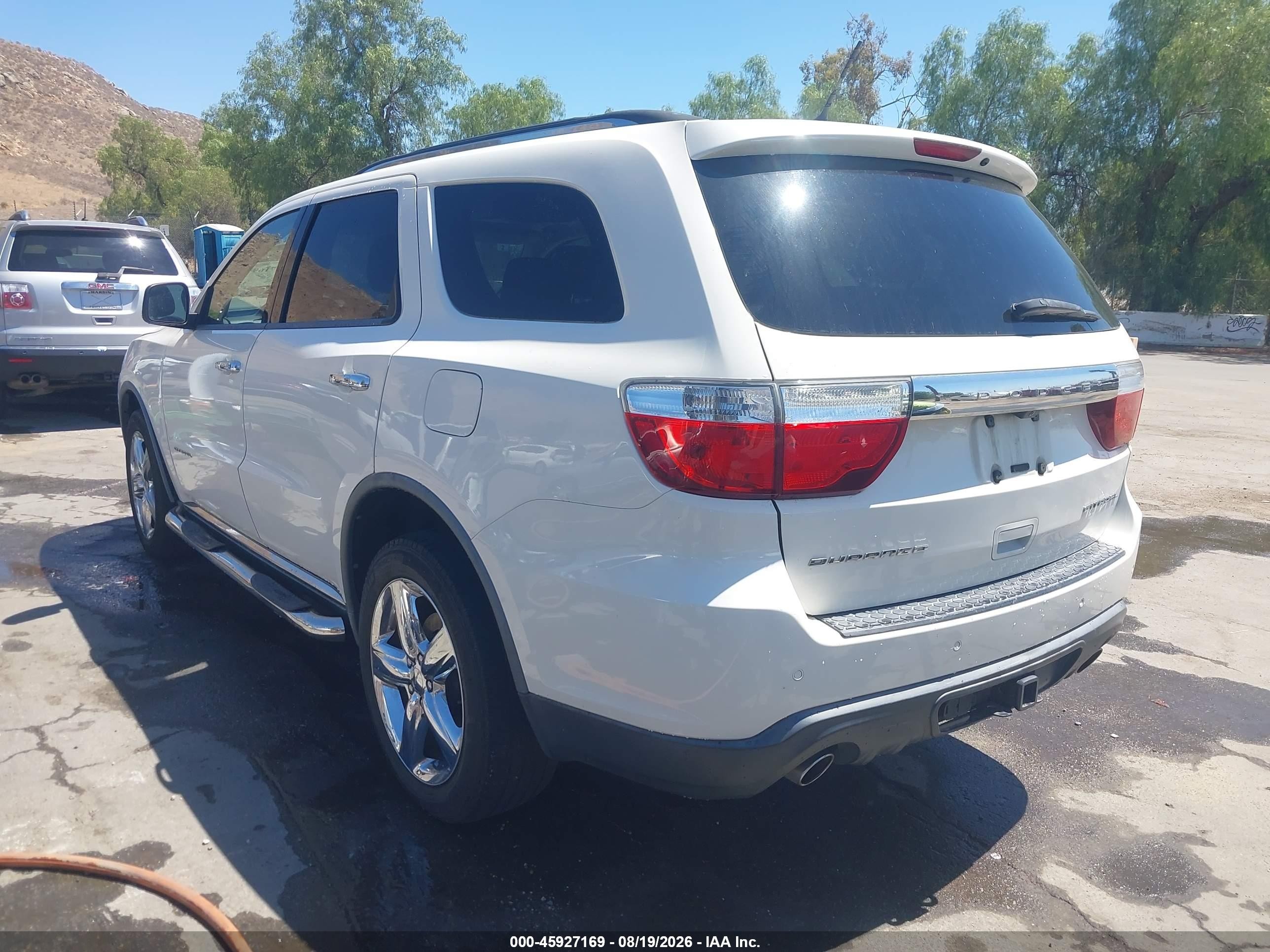 2011 Dodge Durango Citadel White vin: 1D4SD5GT4BC708511
