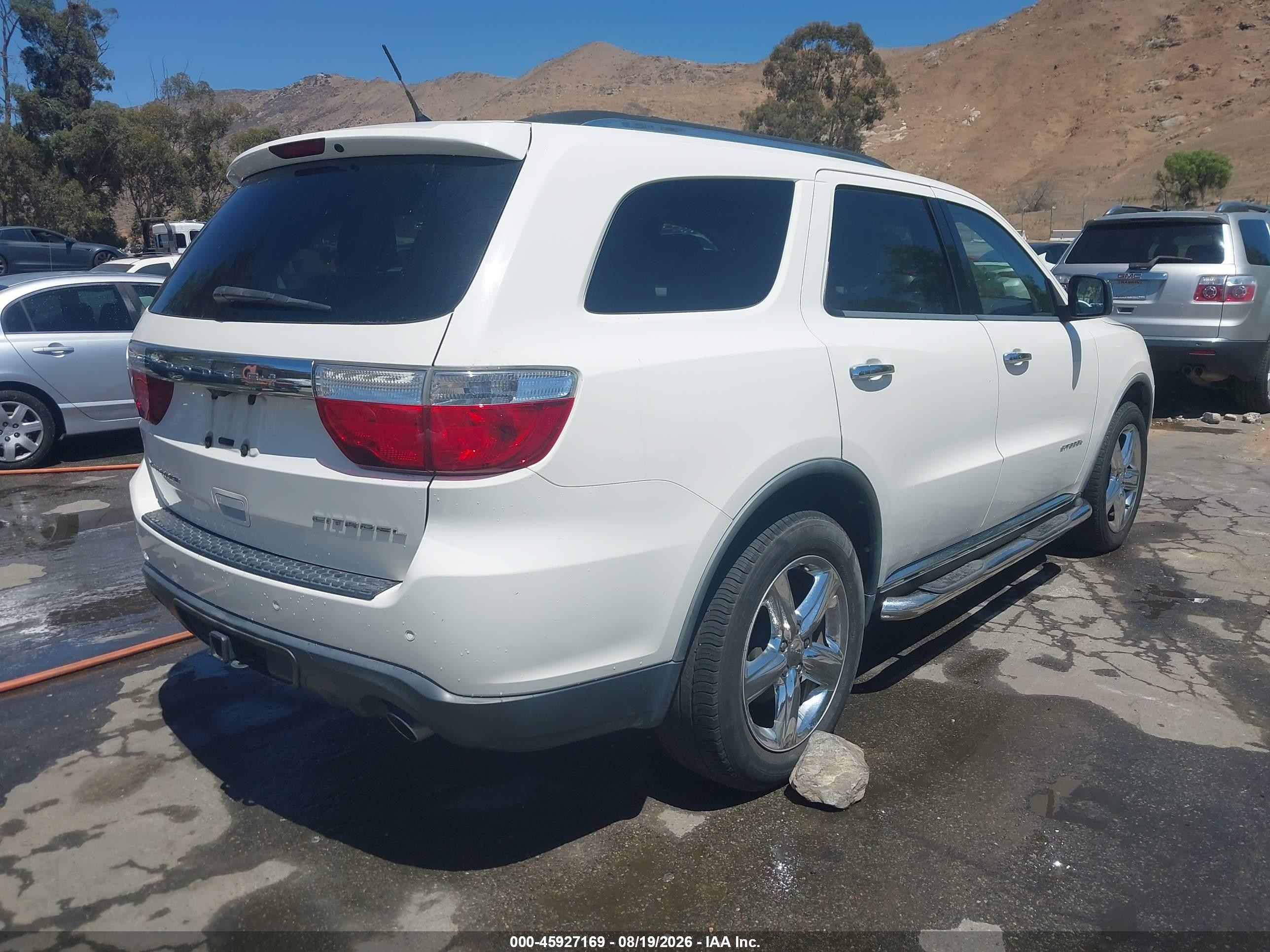2011 Dodge Durango Citadel White vin: 1D4SD5GT4BC708511