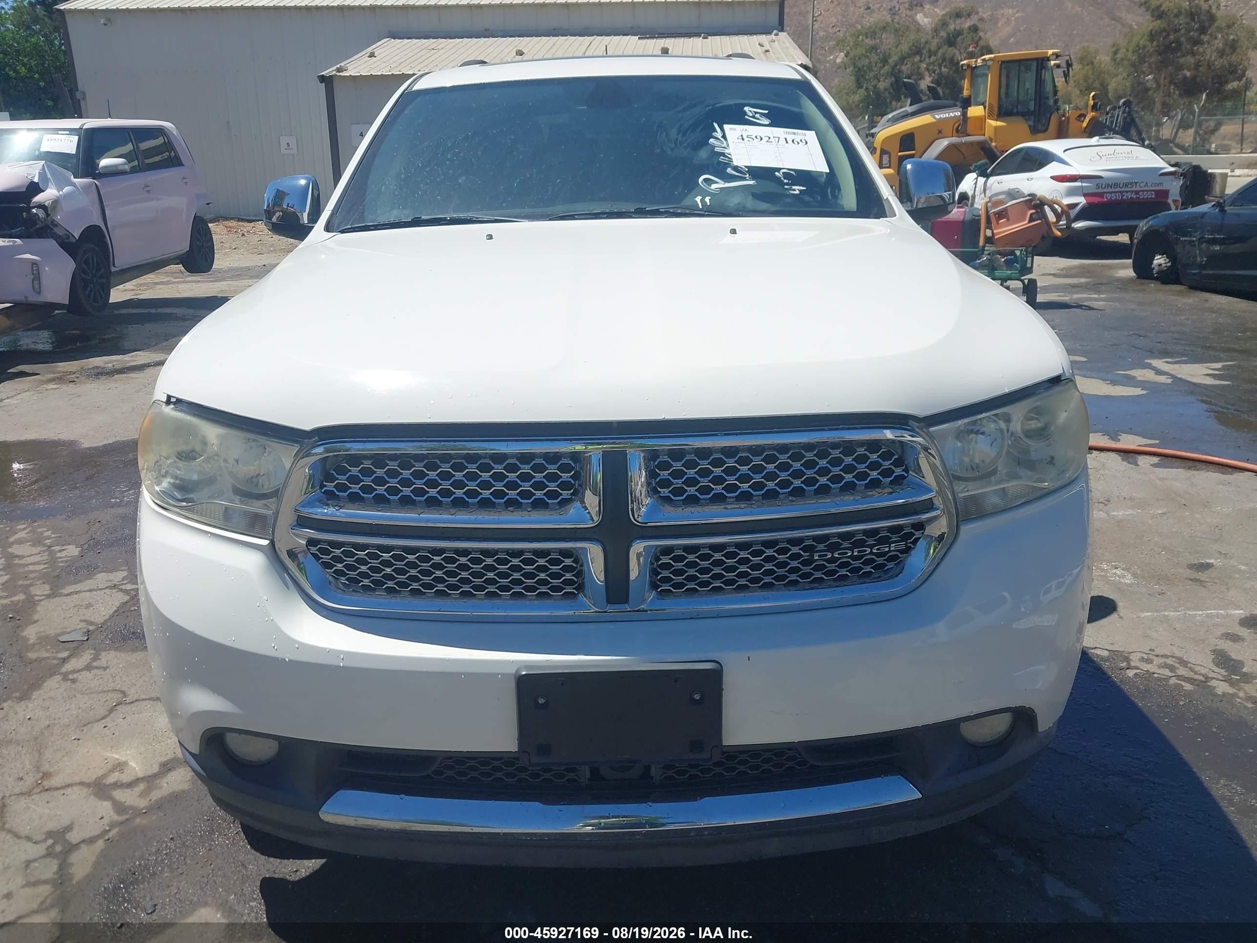 2011 Dodge Durango Citadel White vin: 1D4SD5GT4BC708511