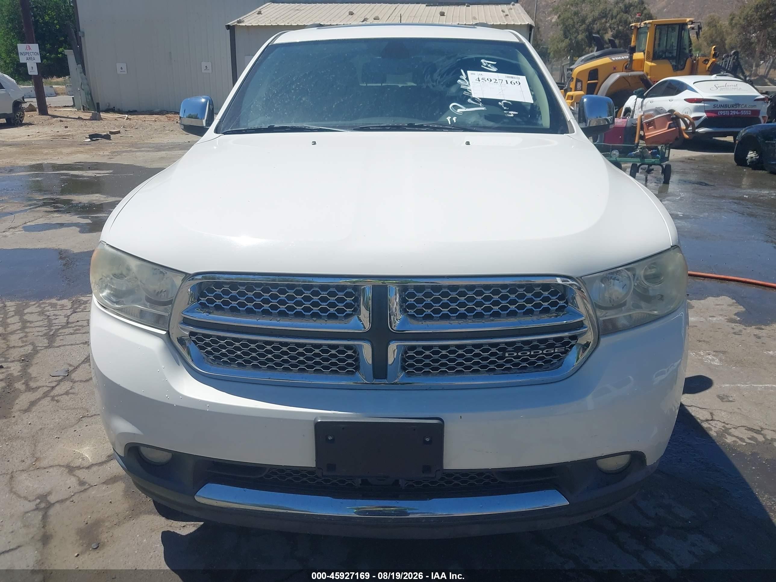 2011 Dodge Durango Citadel White vin: 1D4SD5GT4BC708511