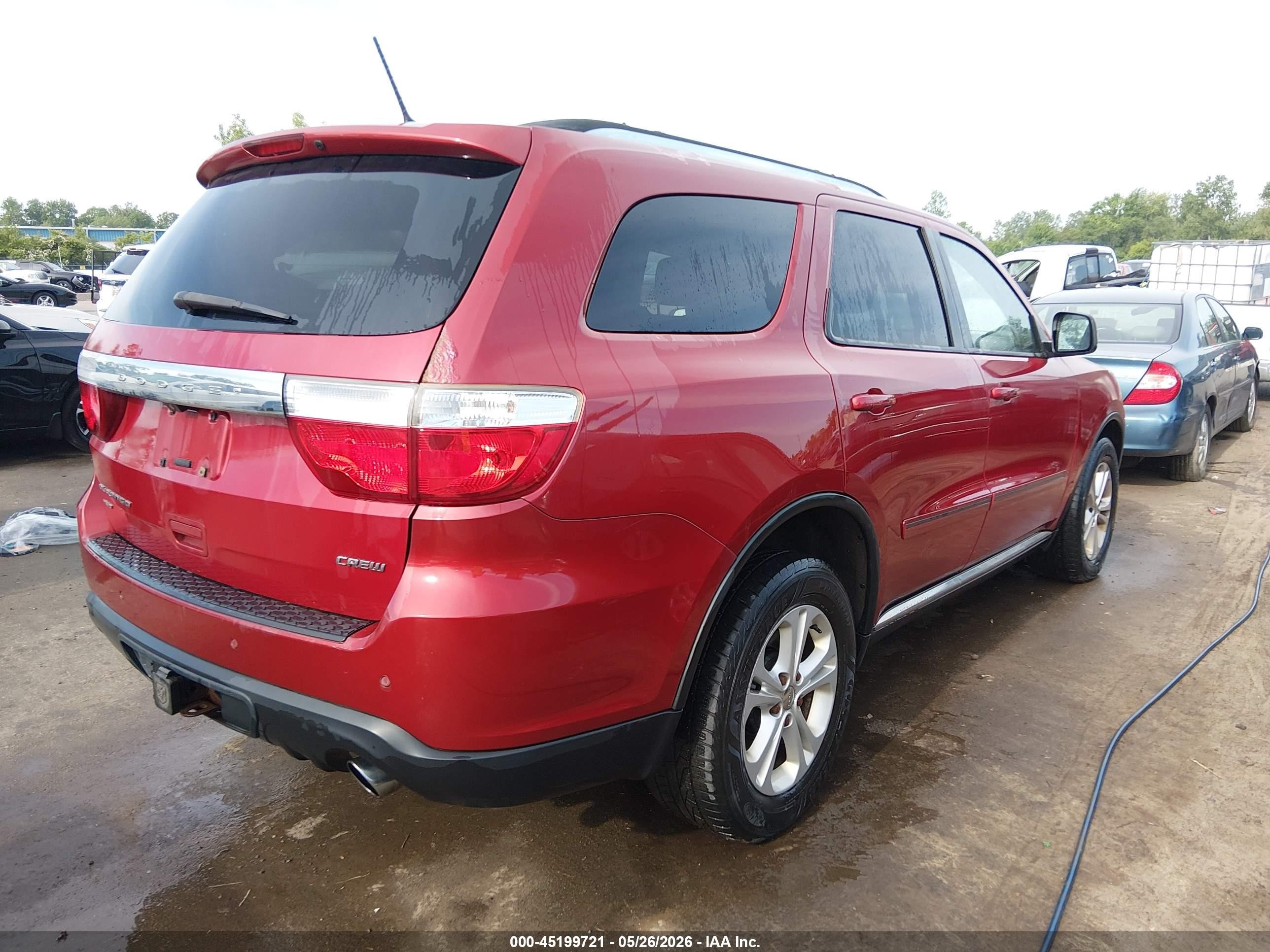2011 Dodge Durango Crew Red vin: 1D4SE4GT2BC595052