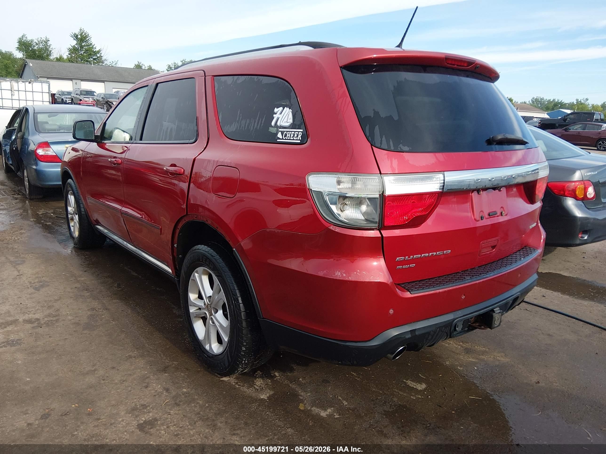 2011 Dodge Durango Crew Red vin: 1D4SE4GT2BC595052