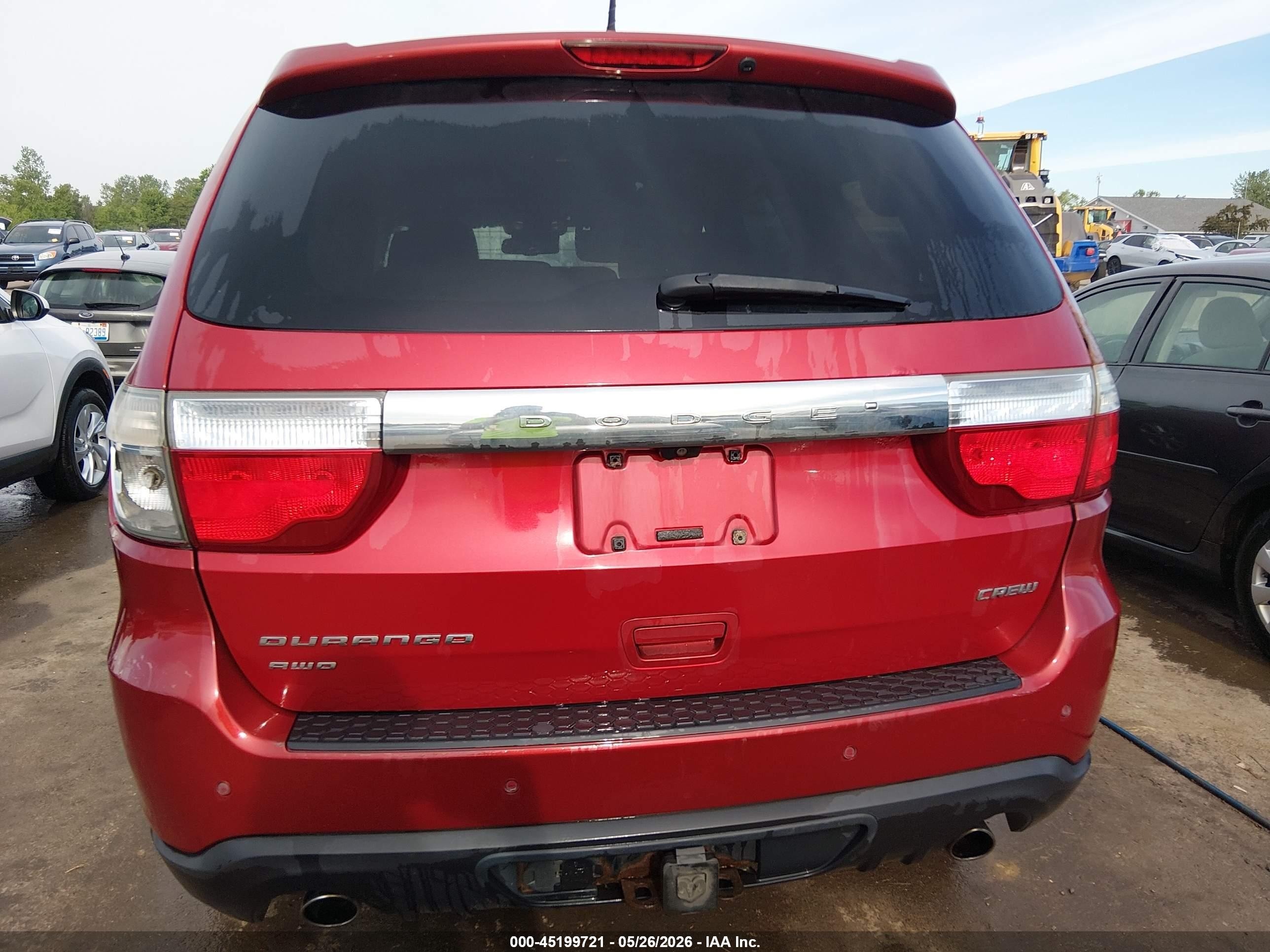 2011 Dodge Durango Crew Red vin: 1D4SE4GT2BC595052