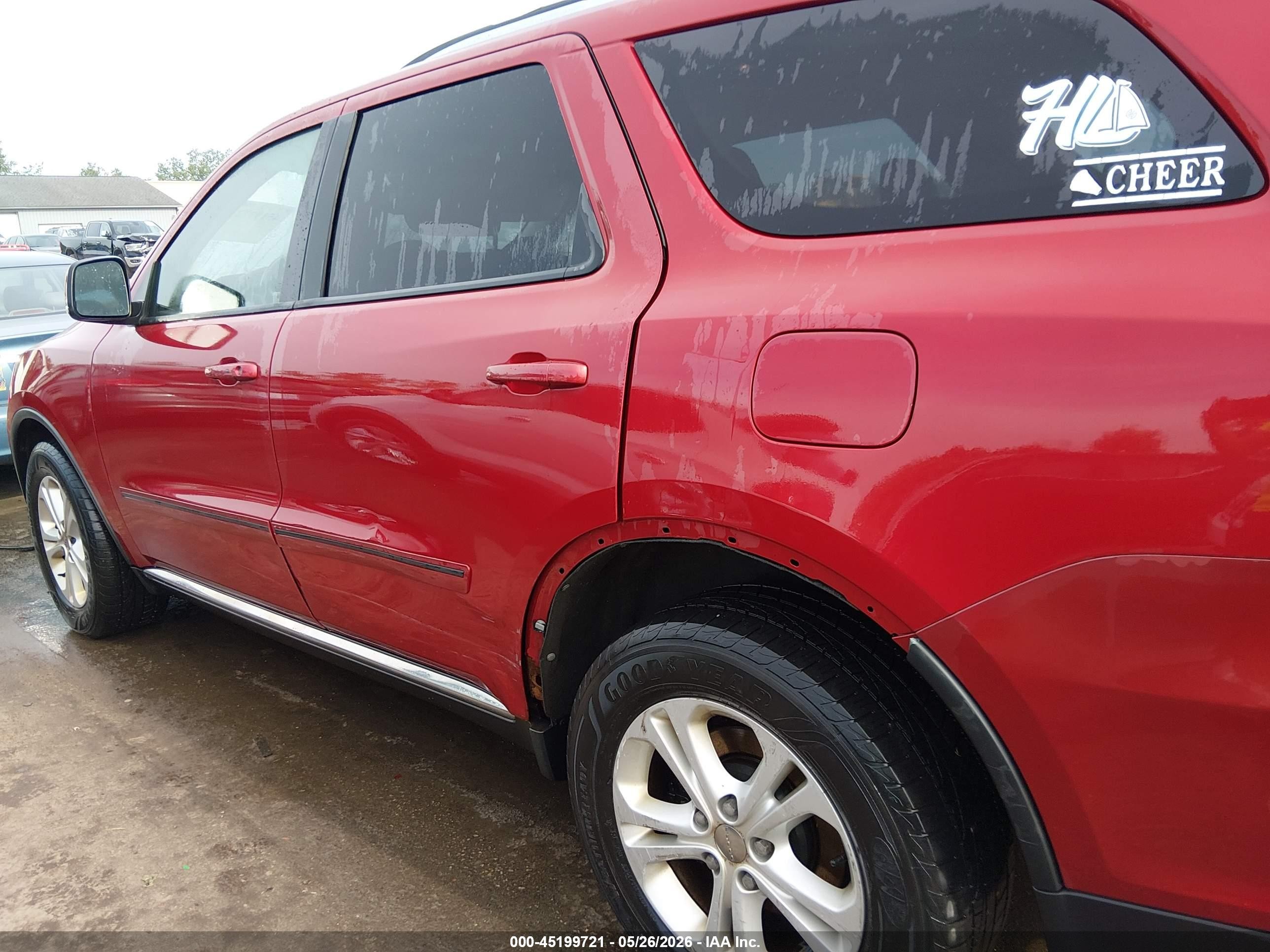 2011 Dodge Durango Crew Red vin: 1D4SE4GT2BC595052