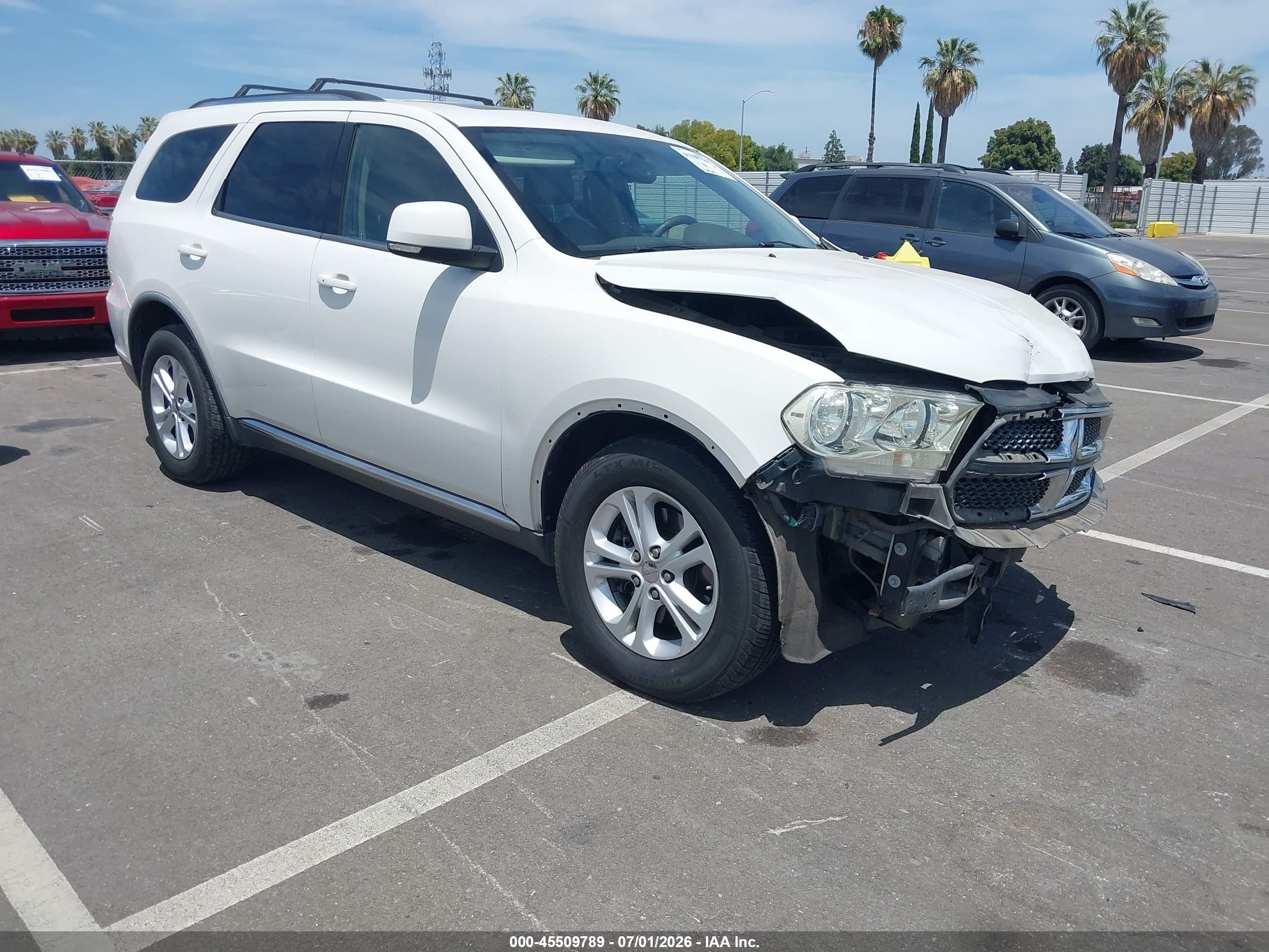2011 Dodge Durango Crew Белый vin: 1D4SE4GT6BC593580