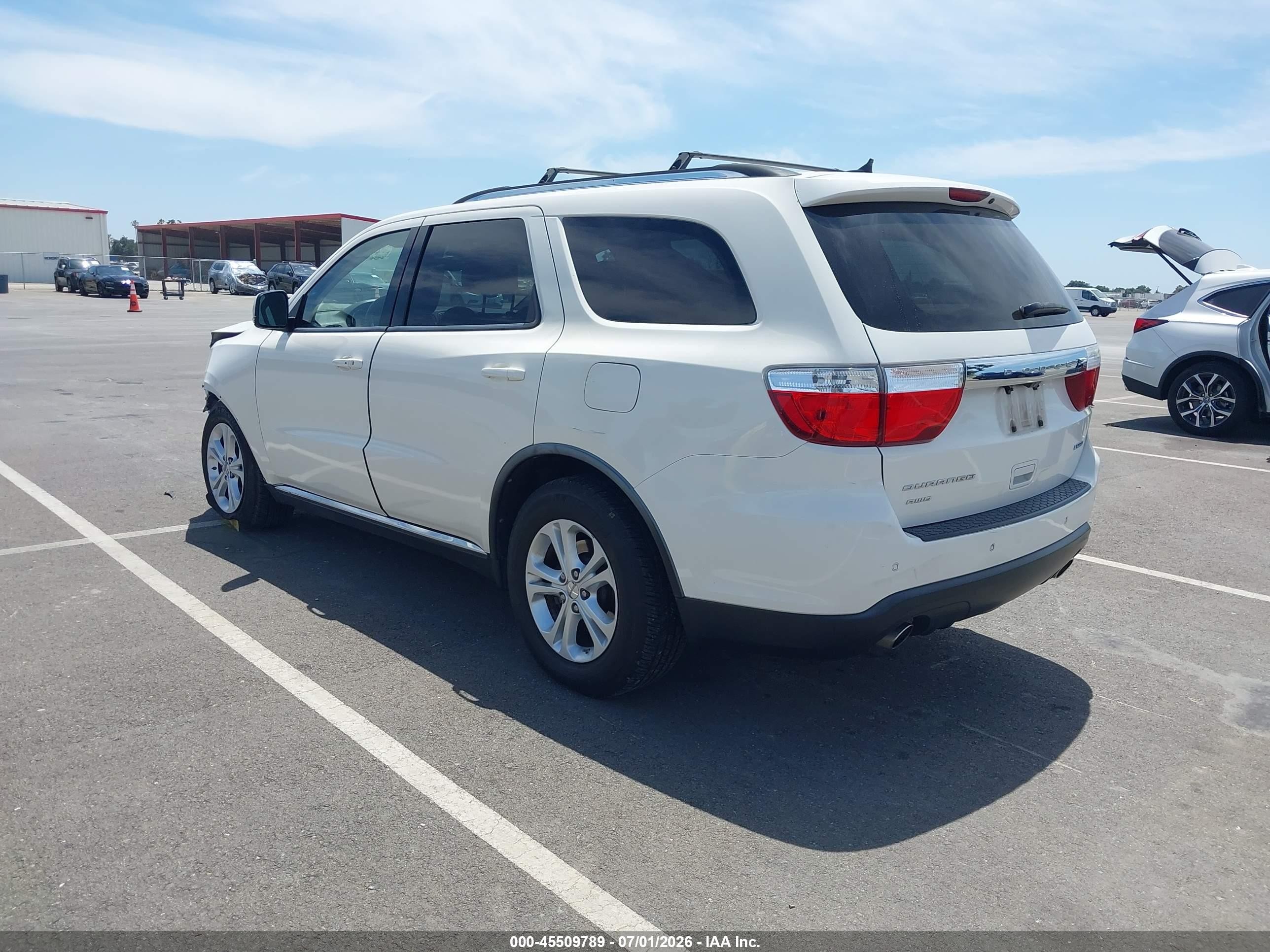 2011 Dodge Durango Crew Белый vin: 1D4SE4GT6BC593580
