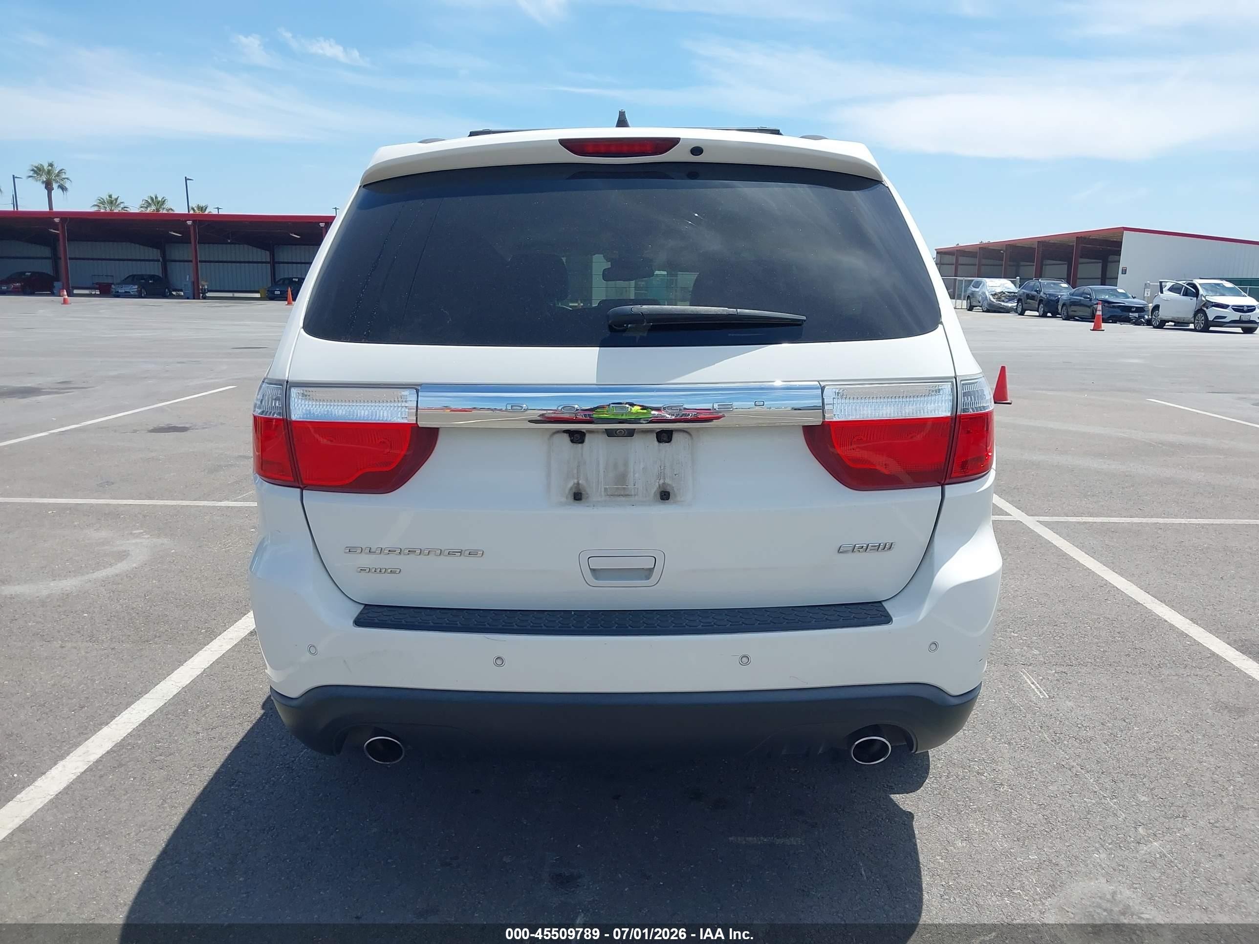 2011 Dodge Durango Crew Белый vin: 1D4SE4GT6BC593580