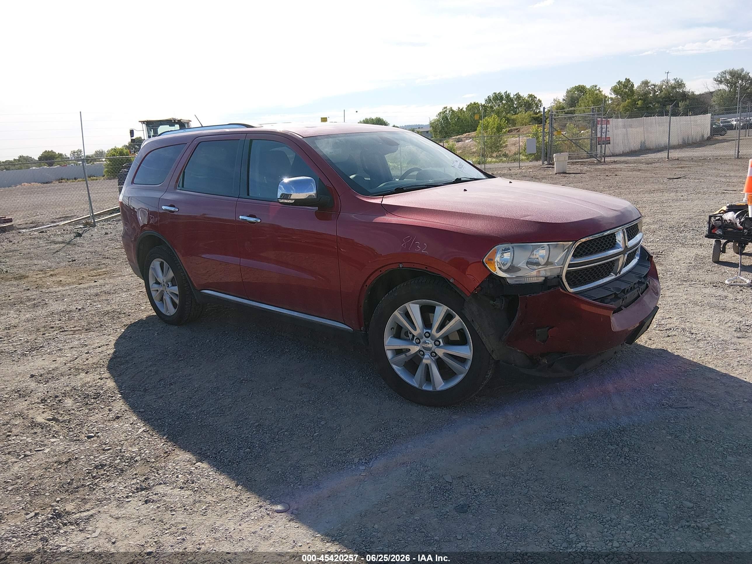 2011 Dodge Durango Crew Красный vin: 1D4SE4GT6BC614038