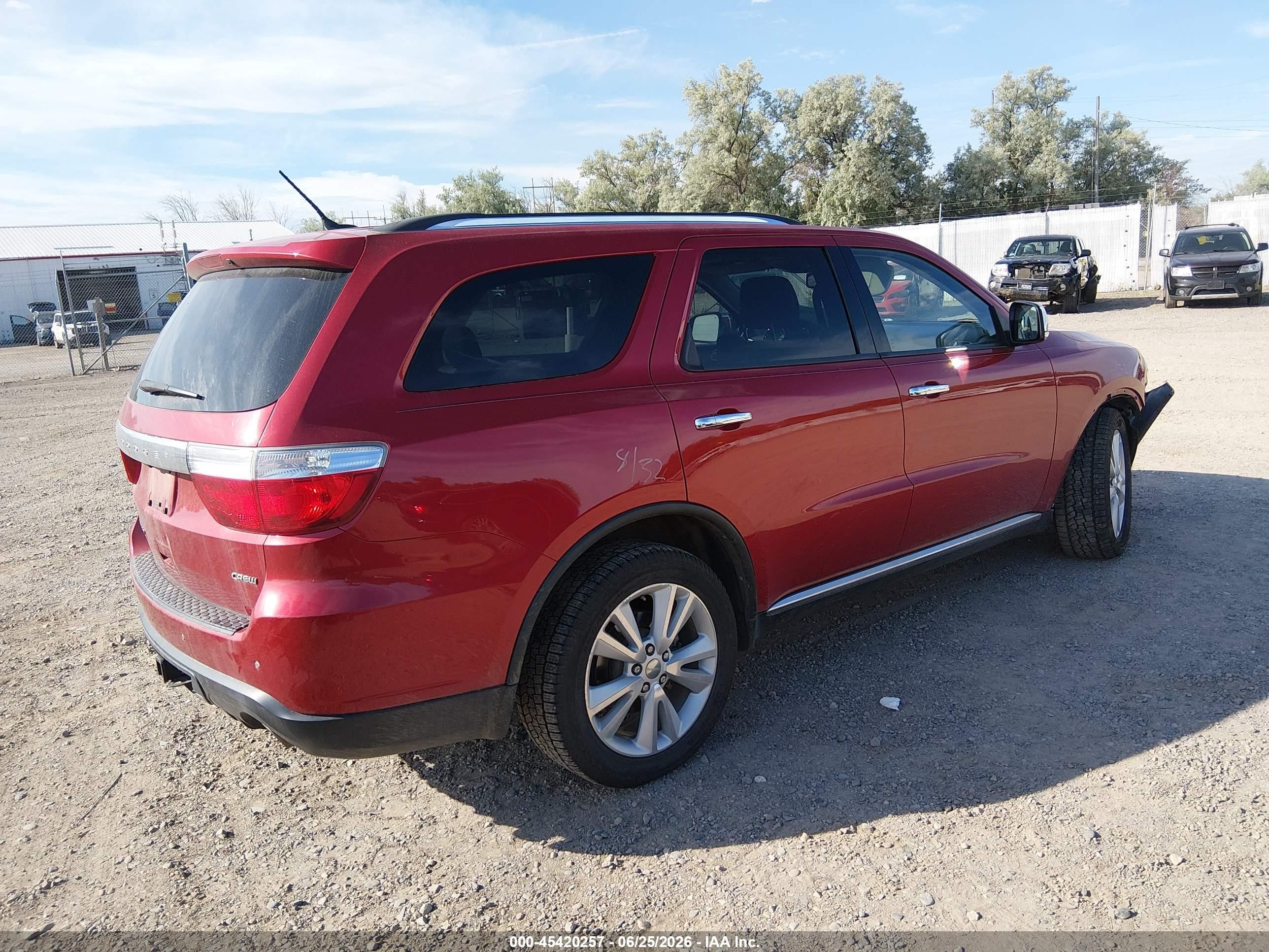 2011 Dodge Durango Crew Красный vin: 1D4SE4GT6BC614038