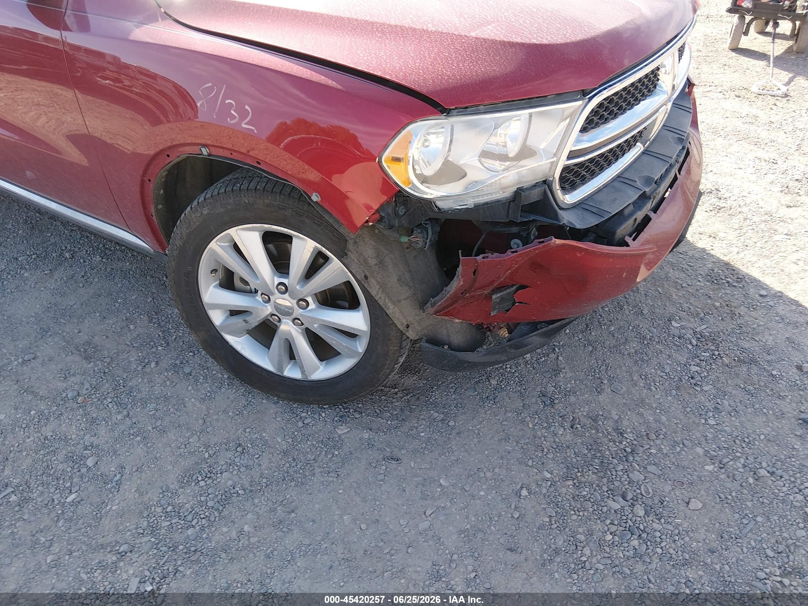 2011 Dodge Durango Crew Красный vin: 1D4SE4GT6BC614038