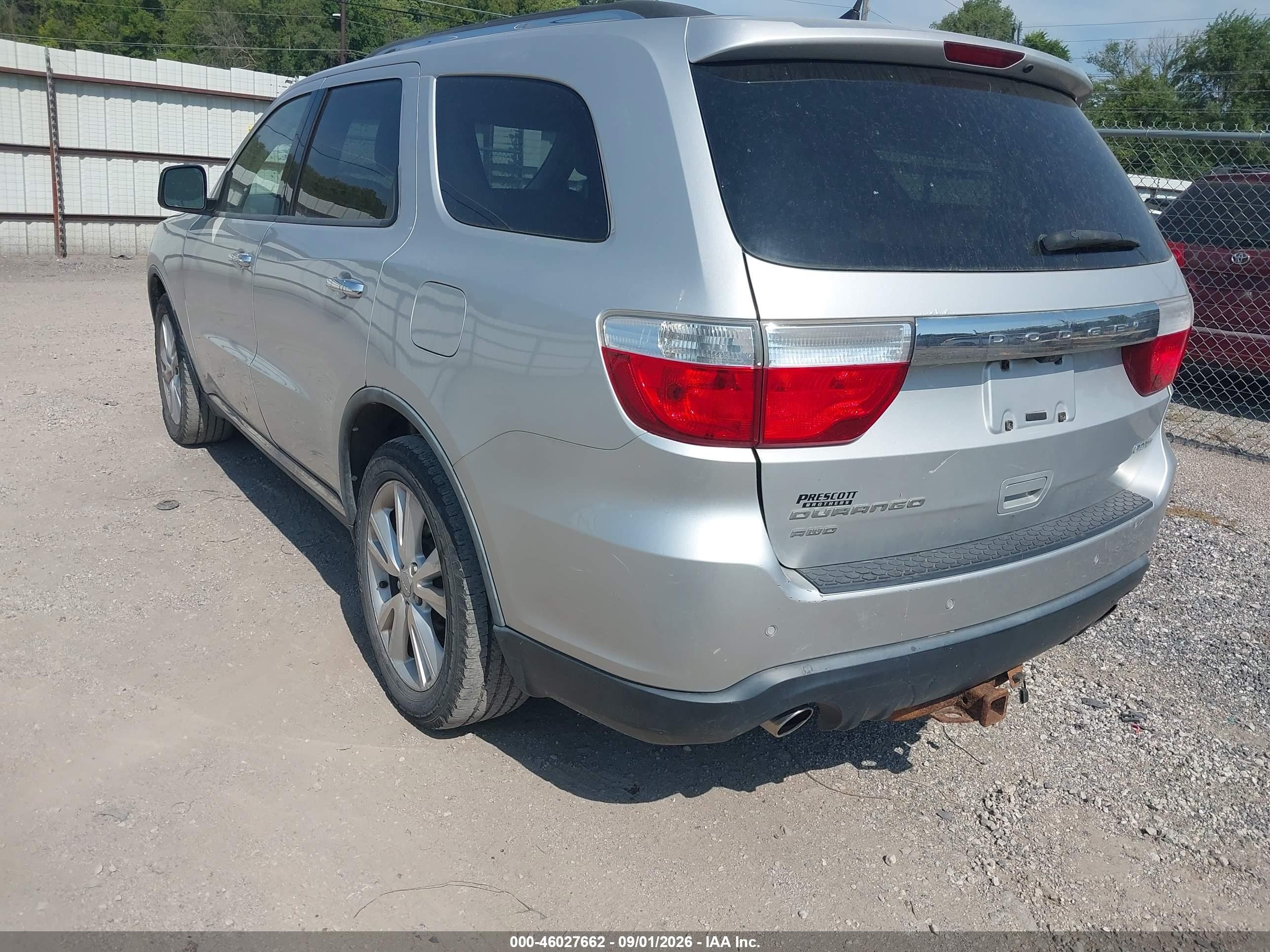 2011 Dodge Durango Crew Silver vin: 1D4SE4GT7BC689332