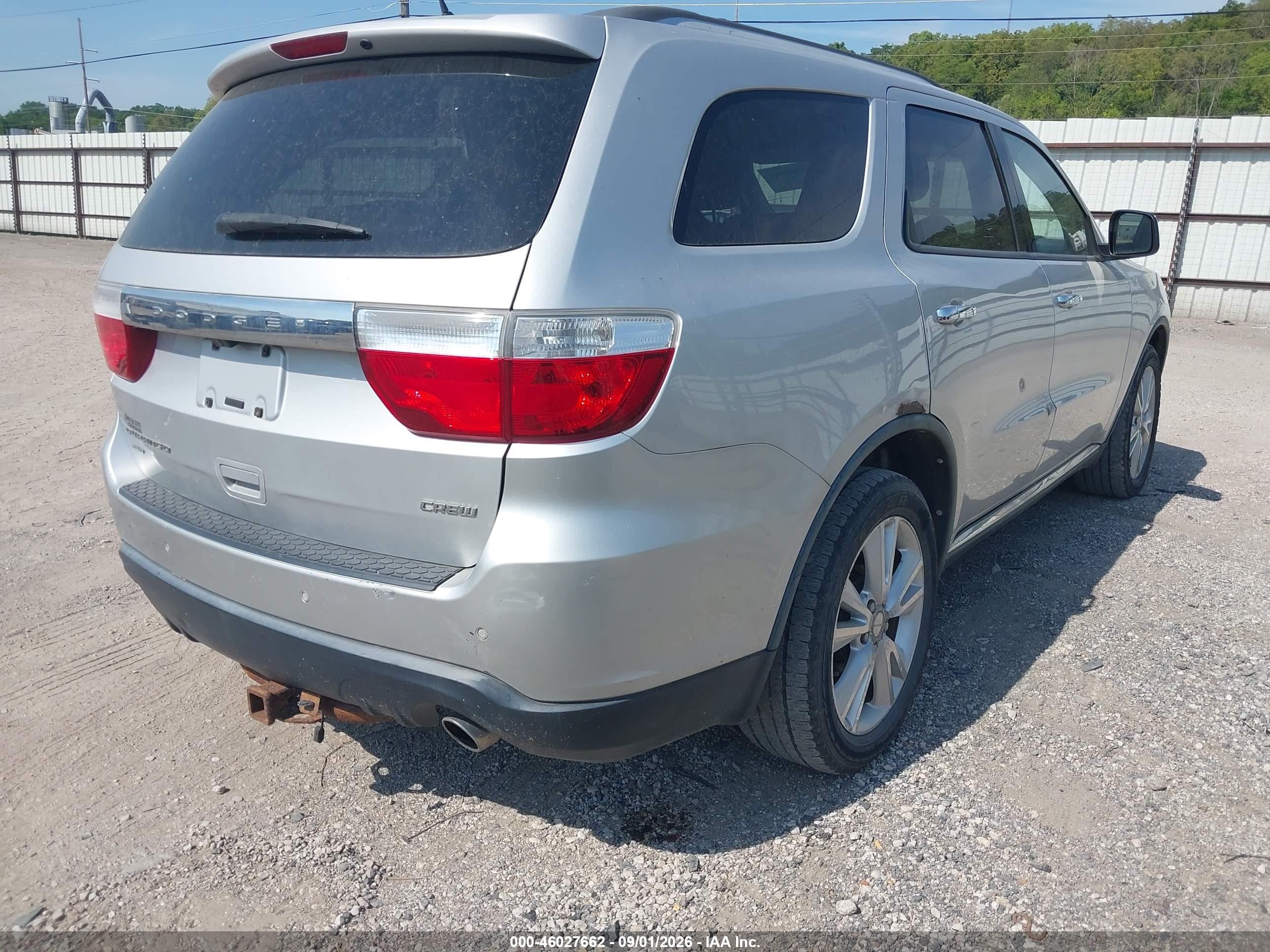 2011 Dodge Durango Crew Silver vin: 1D4SE4GT7BC689332