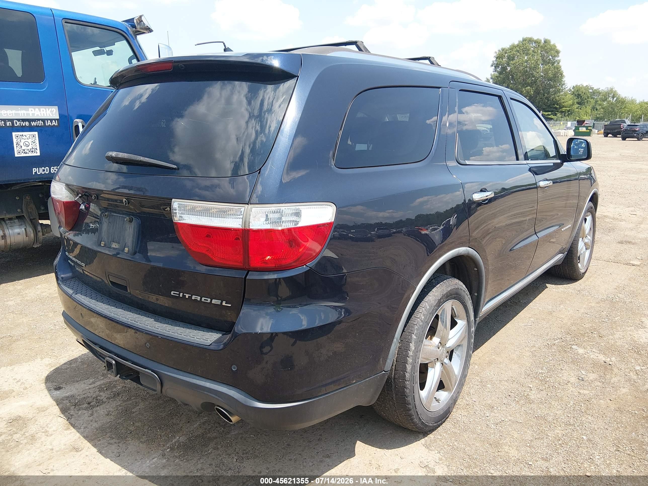 2011 Dodge Durango Citadel Синий vin: 1D4SE5GT0BC699562