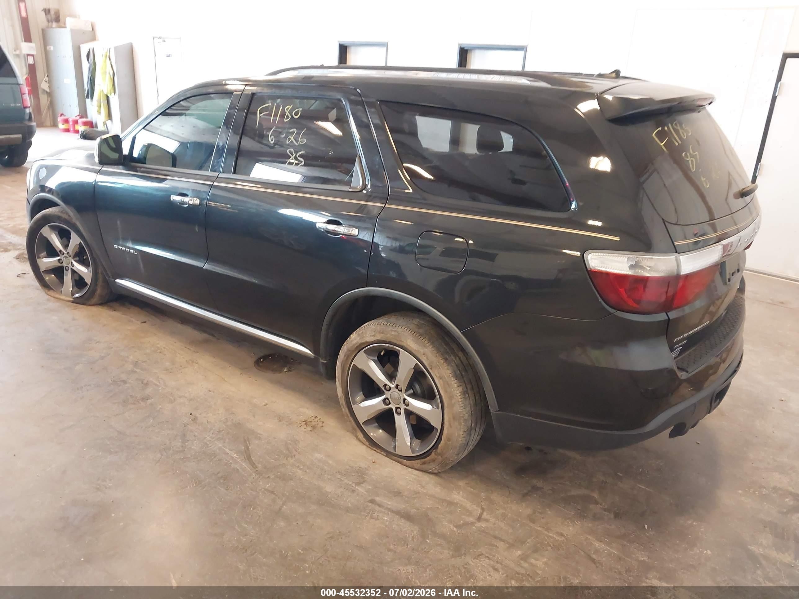 2011 Dodge Durango Citadel Черный vin: 1D4SE5GT1BC613935