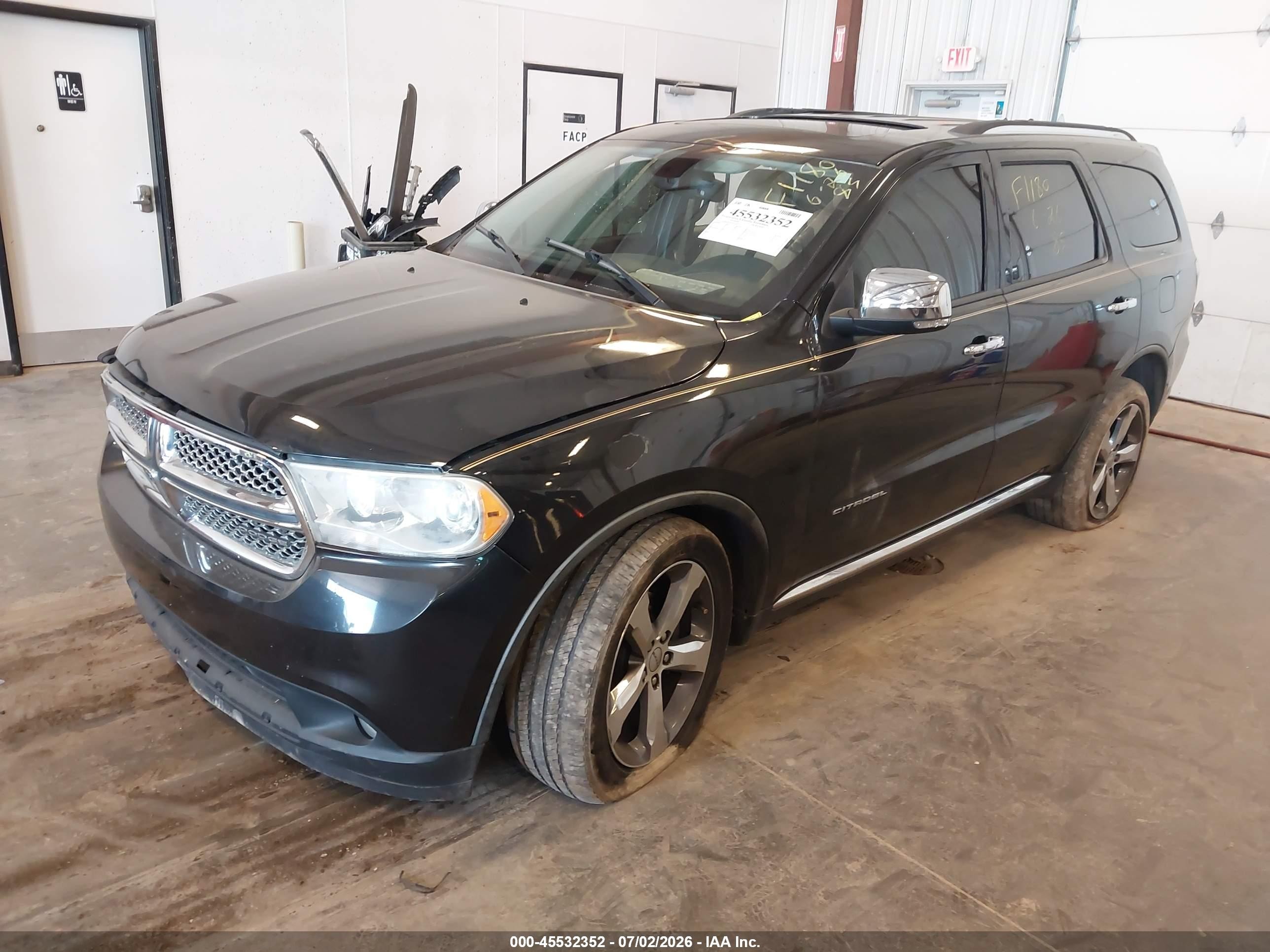 2011 Dodge Durango Citadel Черный vin: 1D4SE5GT1BC613935