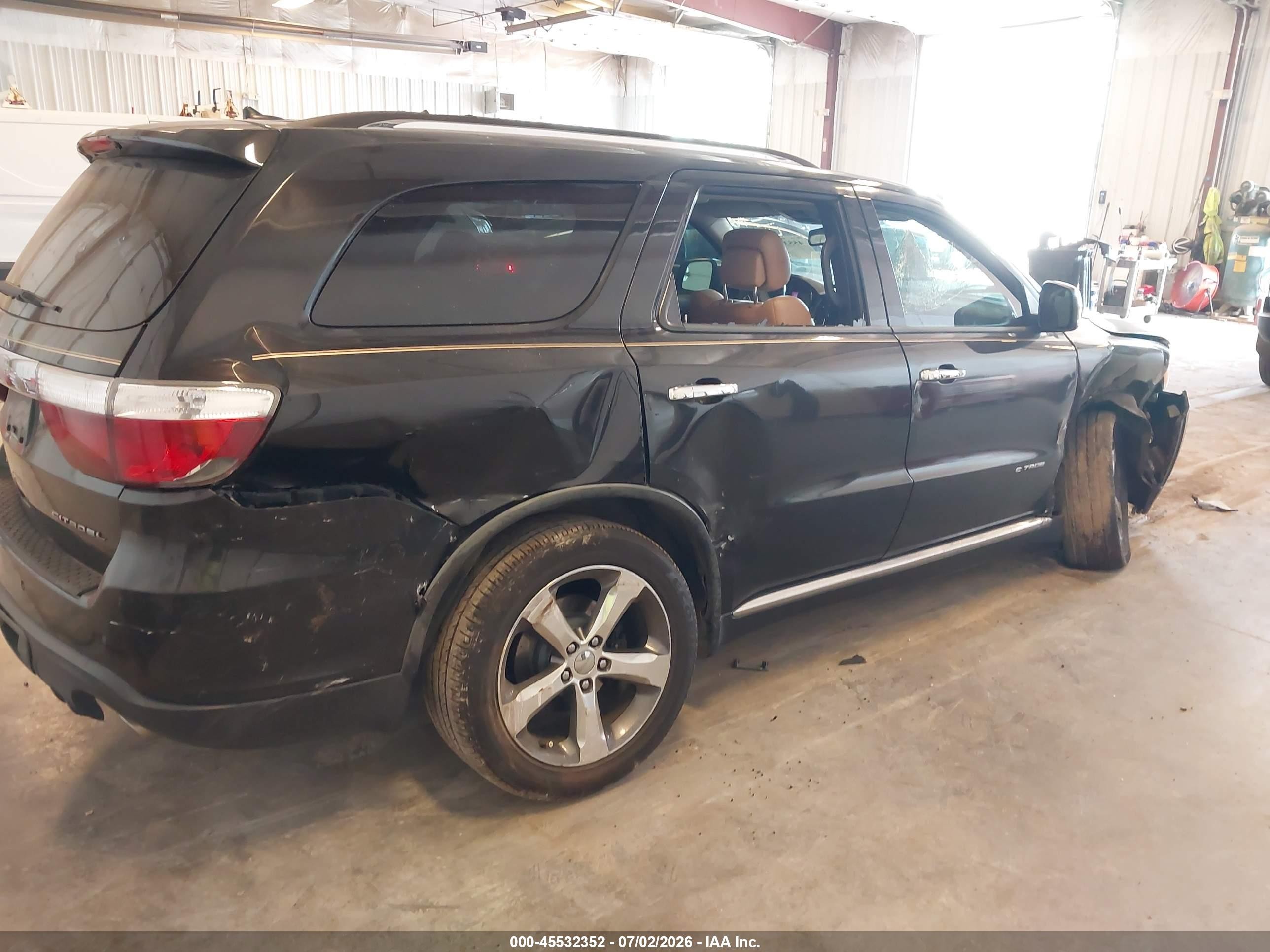 2011 Dodge Durango Citadel Черный vin: 1D4SE5GT1BC613935