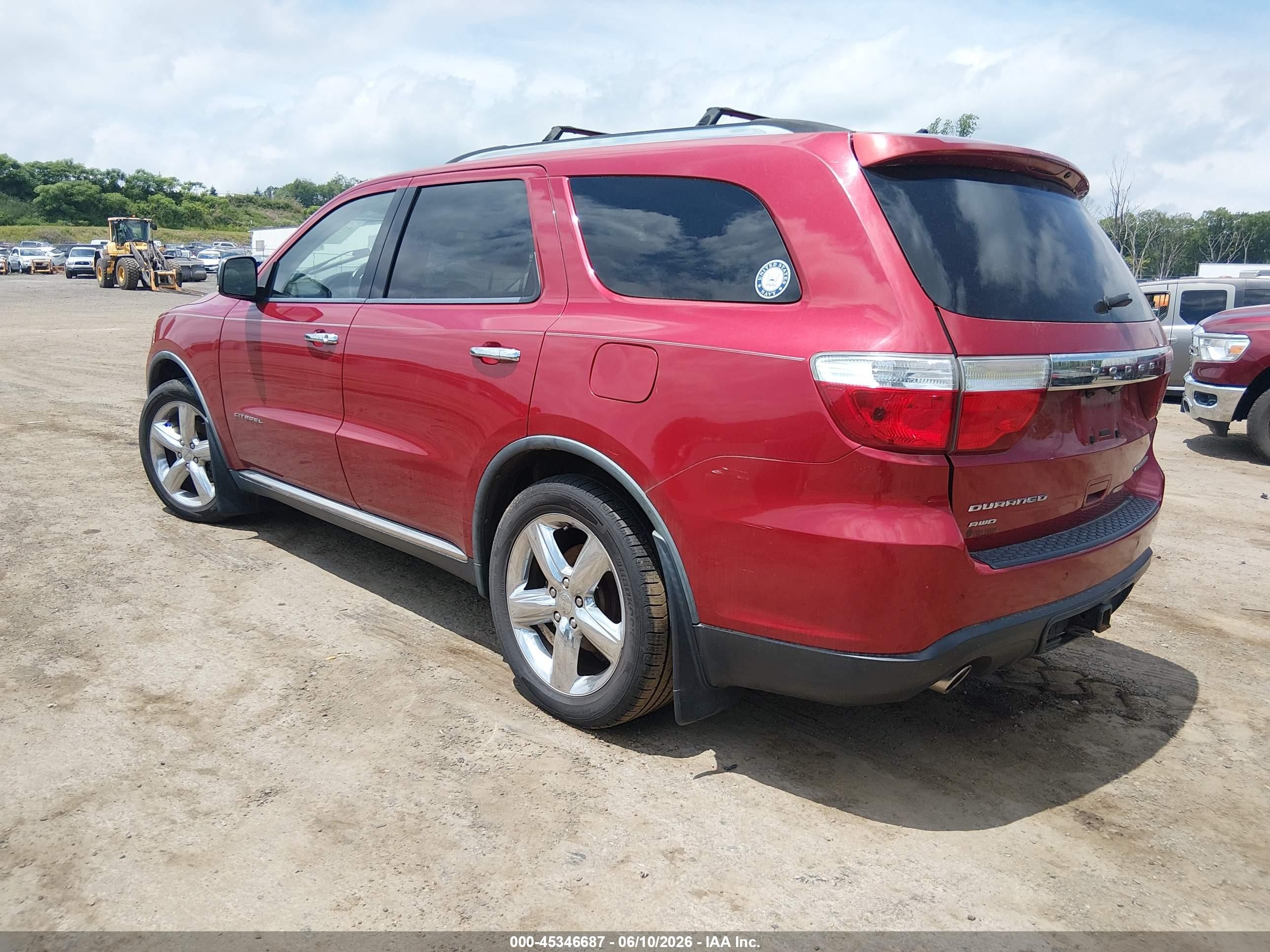 2011 Dodge Durango Citadel Красный vin: 1D4SE5GT4BC613993