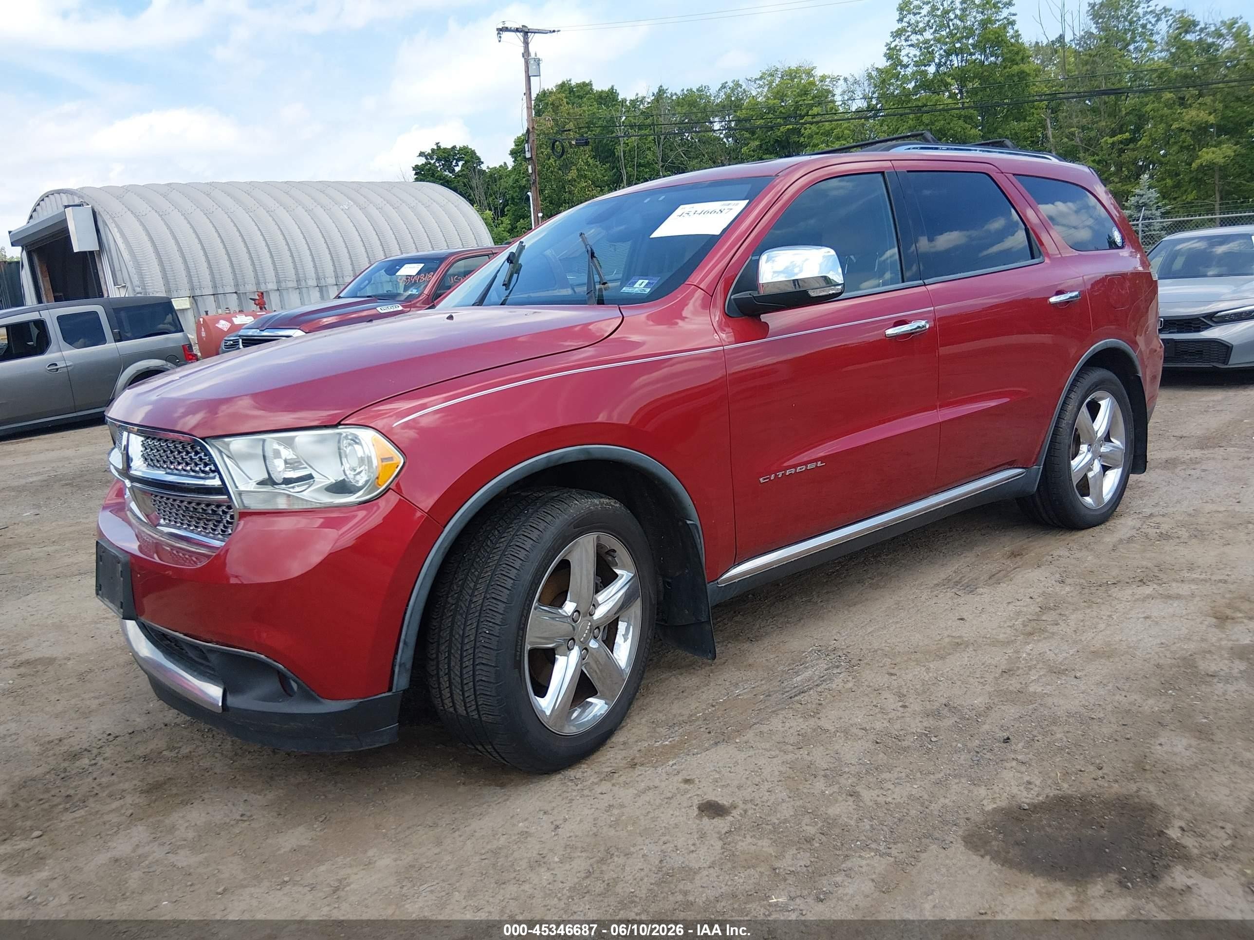 2011 Dodge Durango Citadel Красный vin: 1D4SE5GT4BC613993