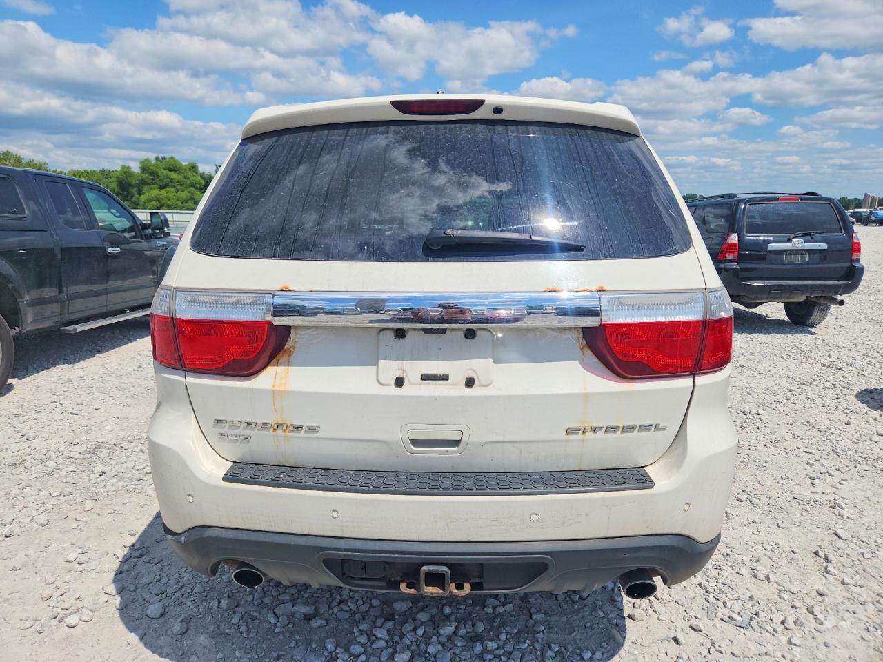 2011 Dodge Durango Citadel White vin: 1D4SE5GT5BC614537