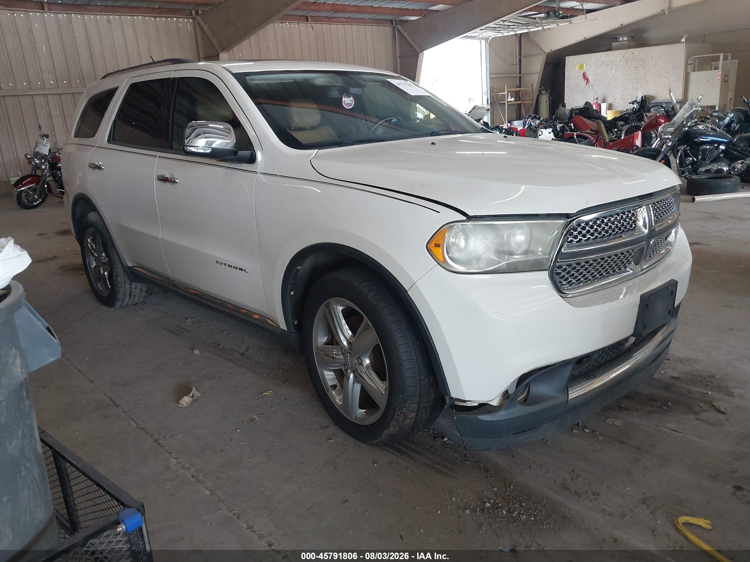 2011 Dodge Durango Citadel White vin: 1D4SE5GT6BC693300