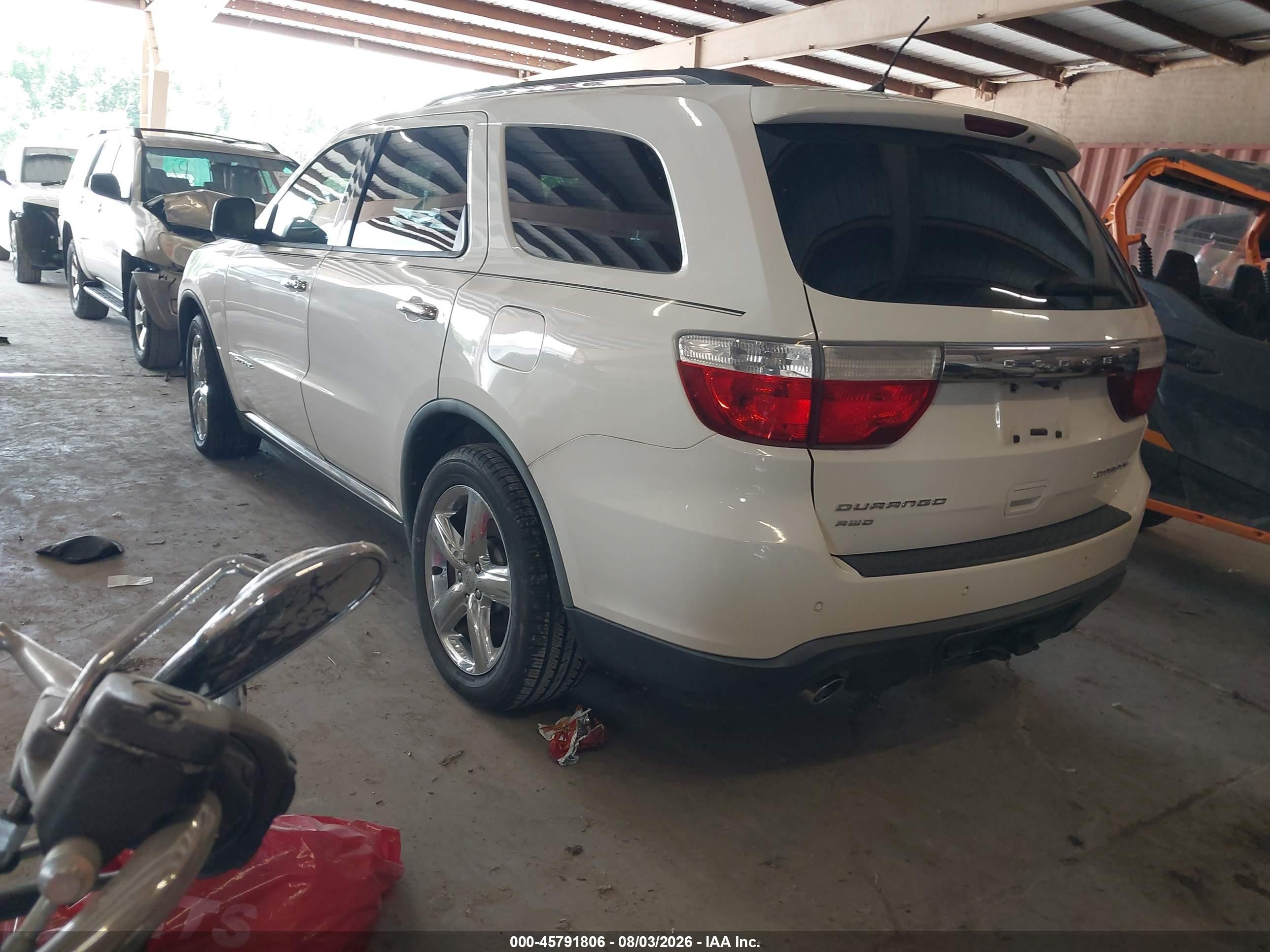 2011 Dodge Durango Citadel White vin: 1D4SE5GT6BC693300
