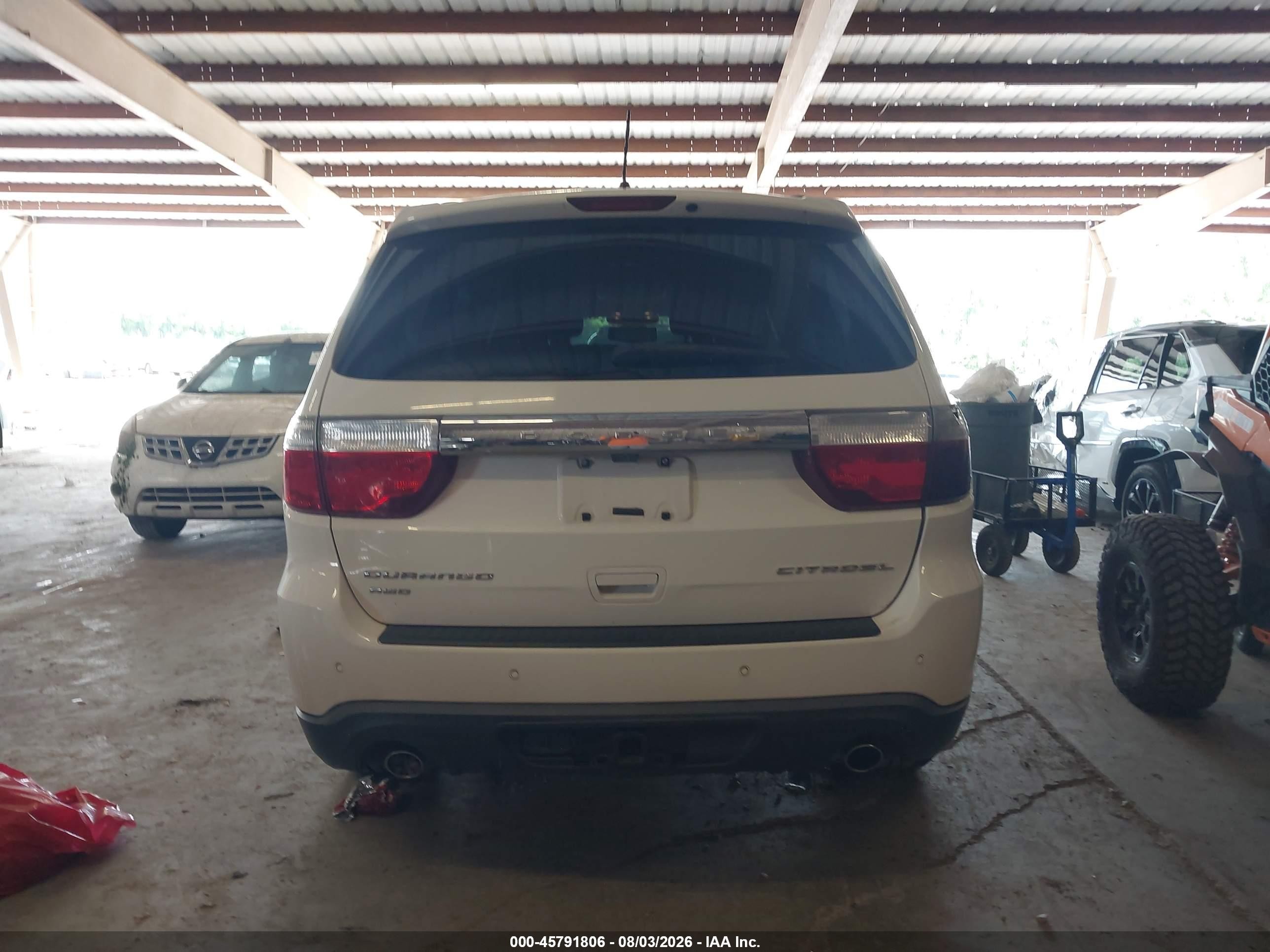 2011 Dodge Durango Citadel White vin: 1D4SE5GT6BC693300