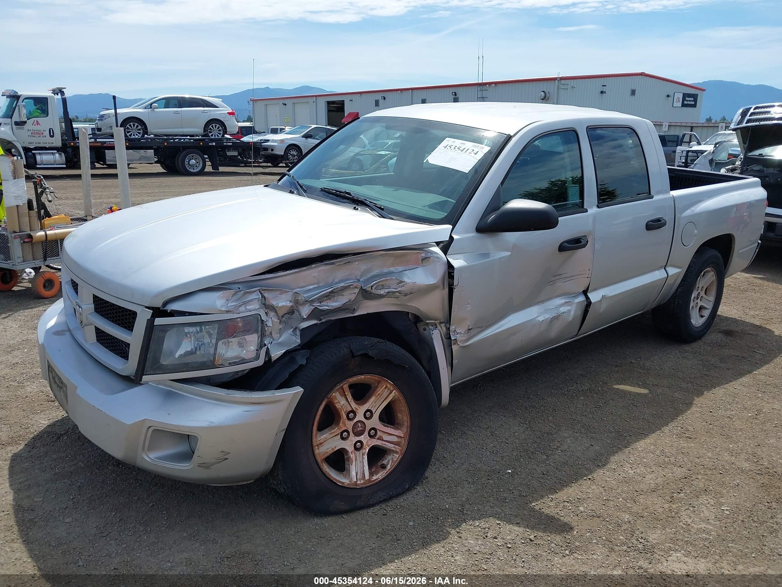 2010 Dodge Dakota Bighorn/lonestar Серебряный vin: 1D7CE3GK9AS172997
