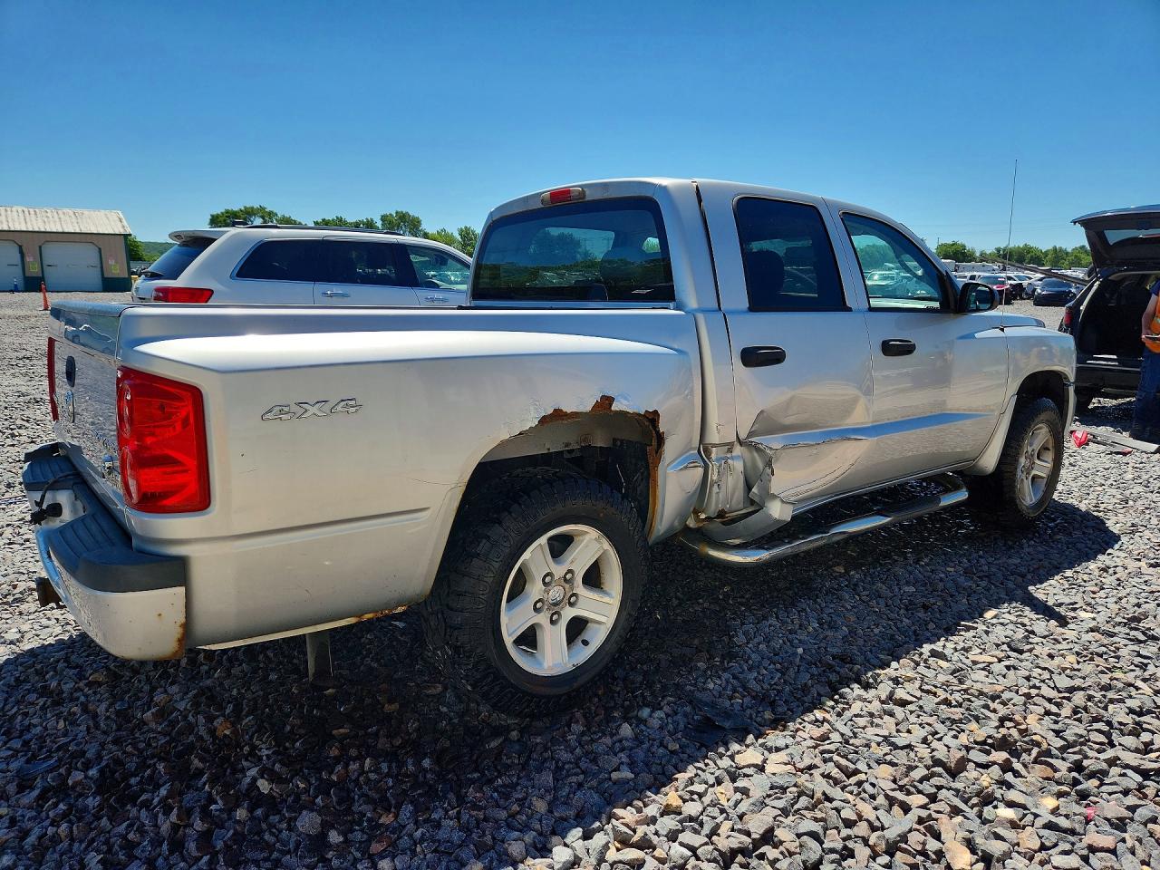 2010 Dodge Dakota Sxt Silver vin: 1D7CW3GK0AS173193