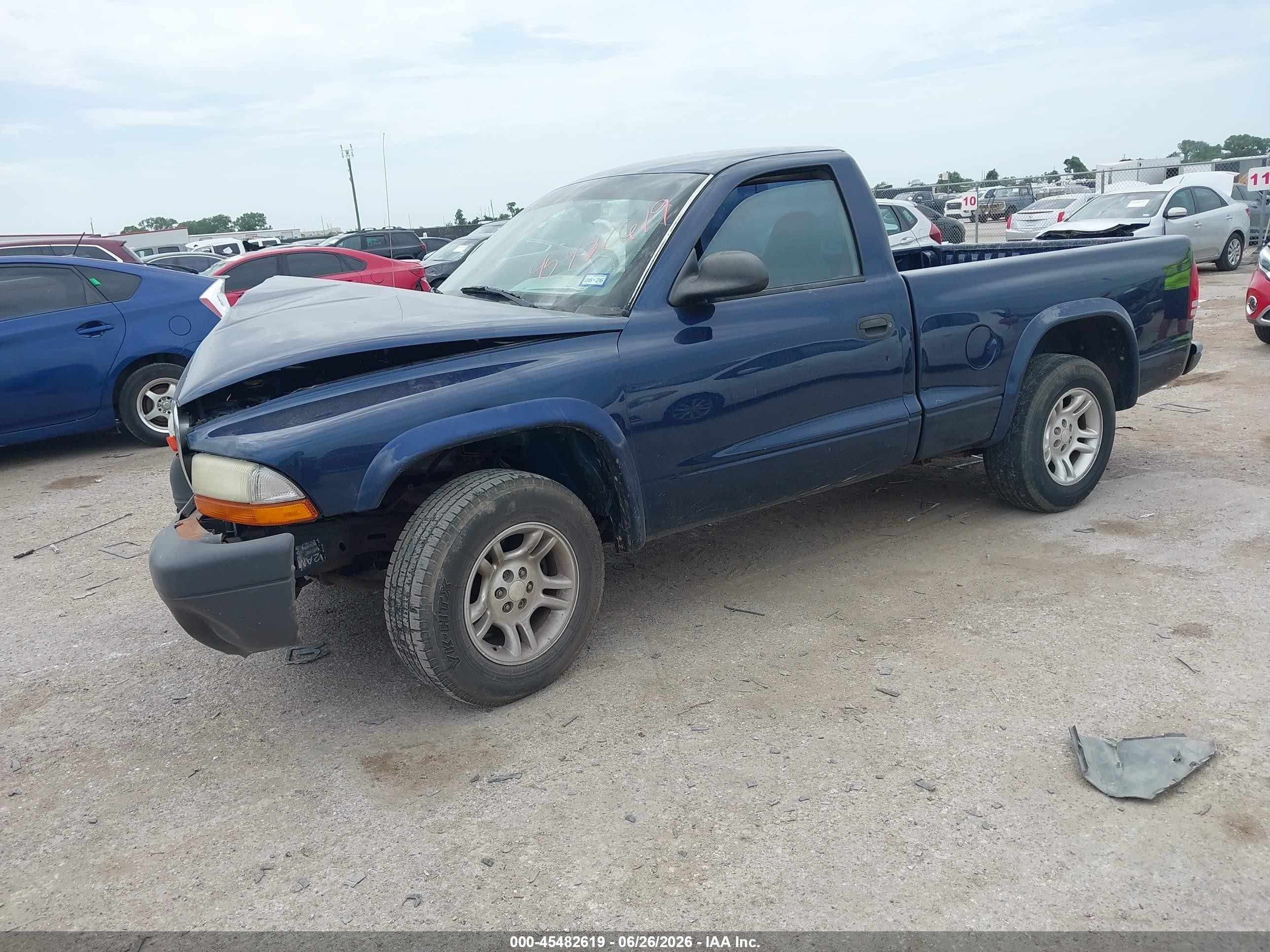 2004 Dodge Dakota   Blue vin: 1D7FL16K34S668925