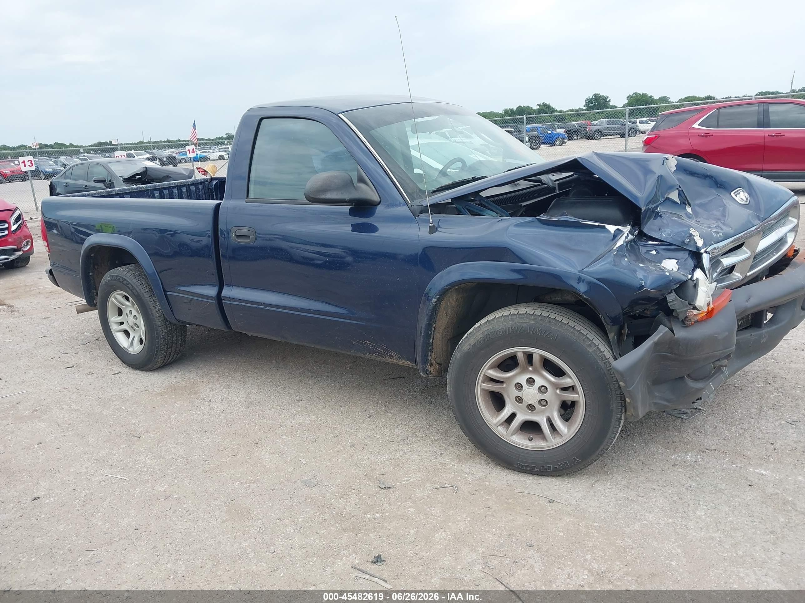 2004 Dodge Dakota   Blue vin: 1D7FL16K34S668925