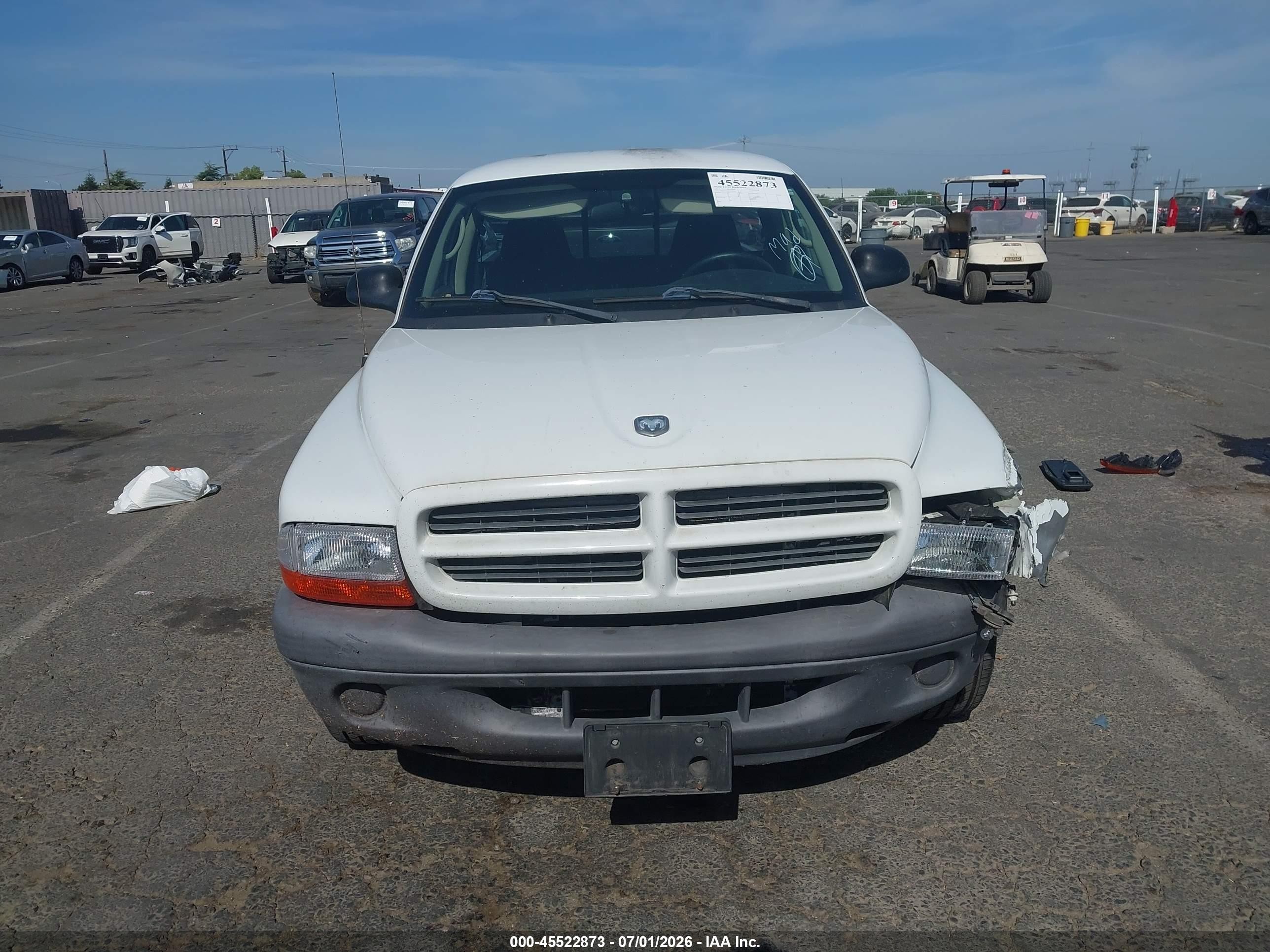 2003 Dodge Dakota   White vin: 1D7FL16X03S196323