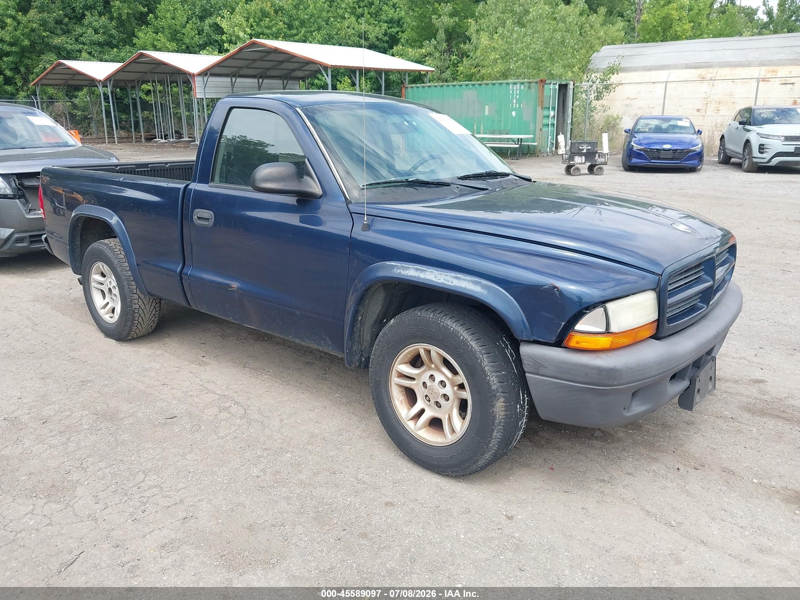 2003 Dodge Dakota   Blue vin: 1D7FL16X33S278935