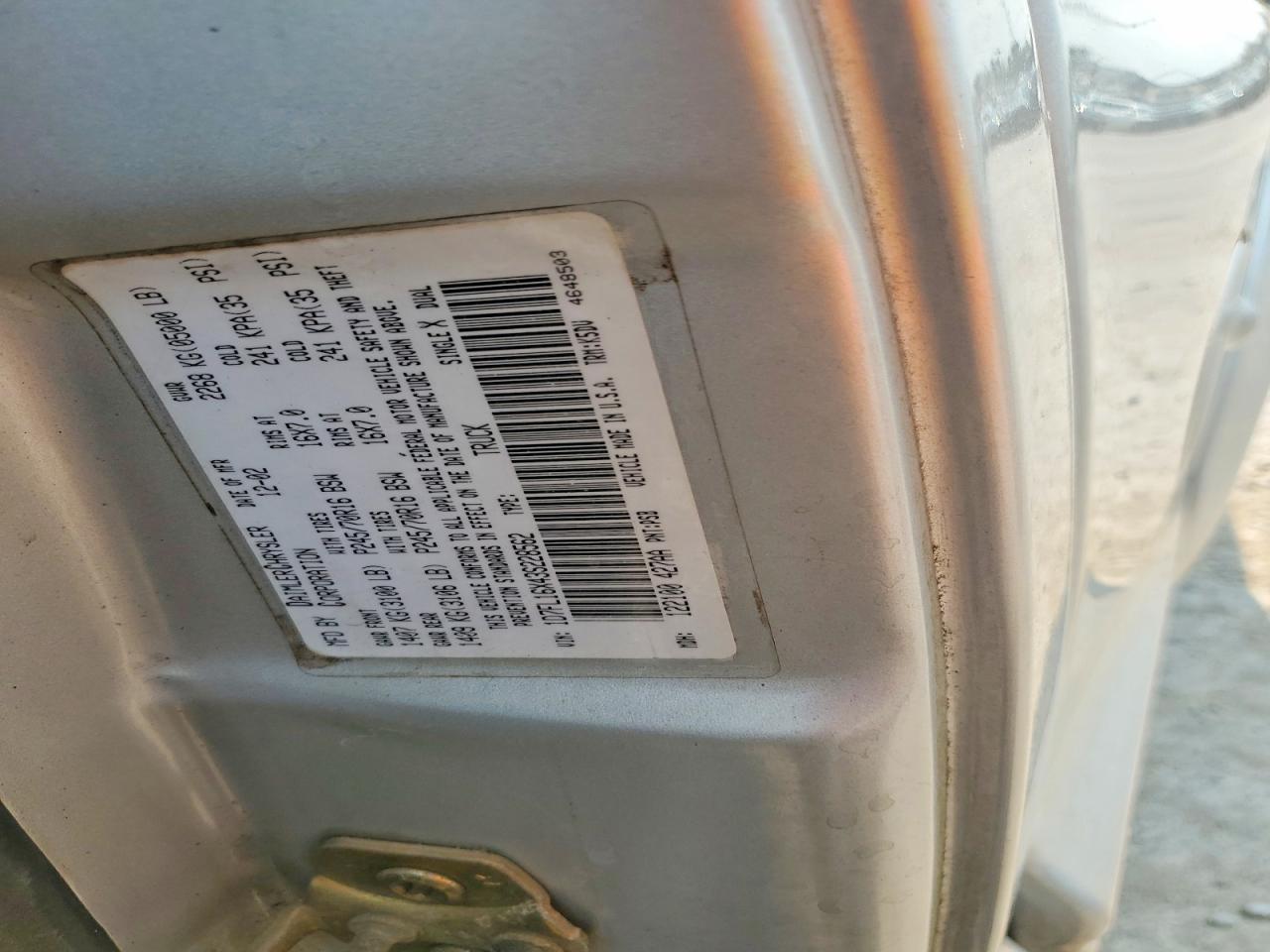 2003 Dodge Dakota Sxt Silver vin: 1D7FL16X43S228562