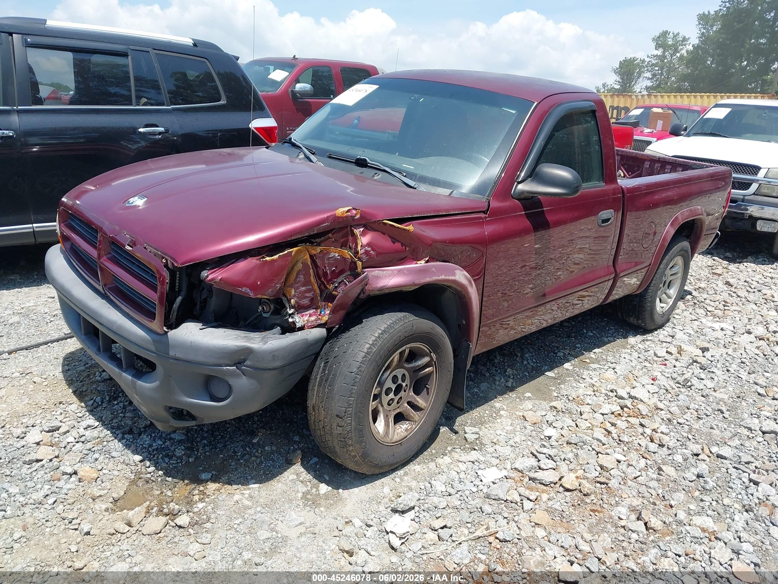 2003 Dodge Dakota   Burgundy vin: 1D7FL16X83S198482