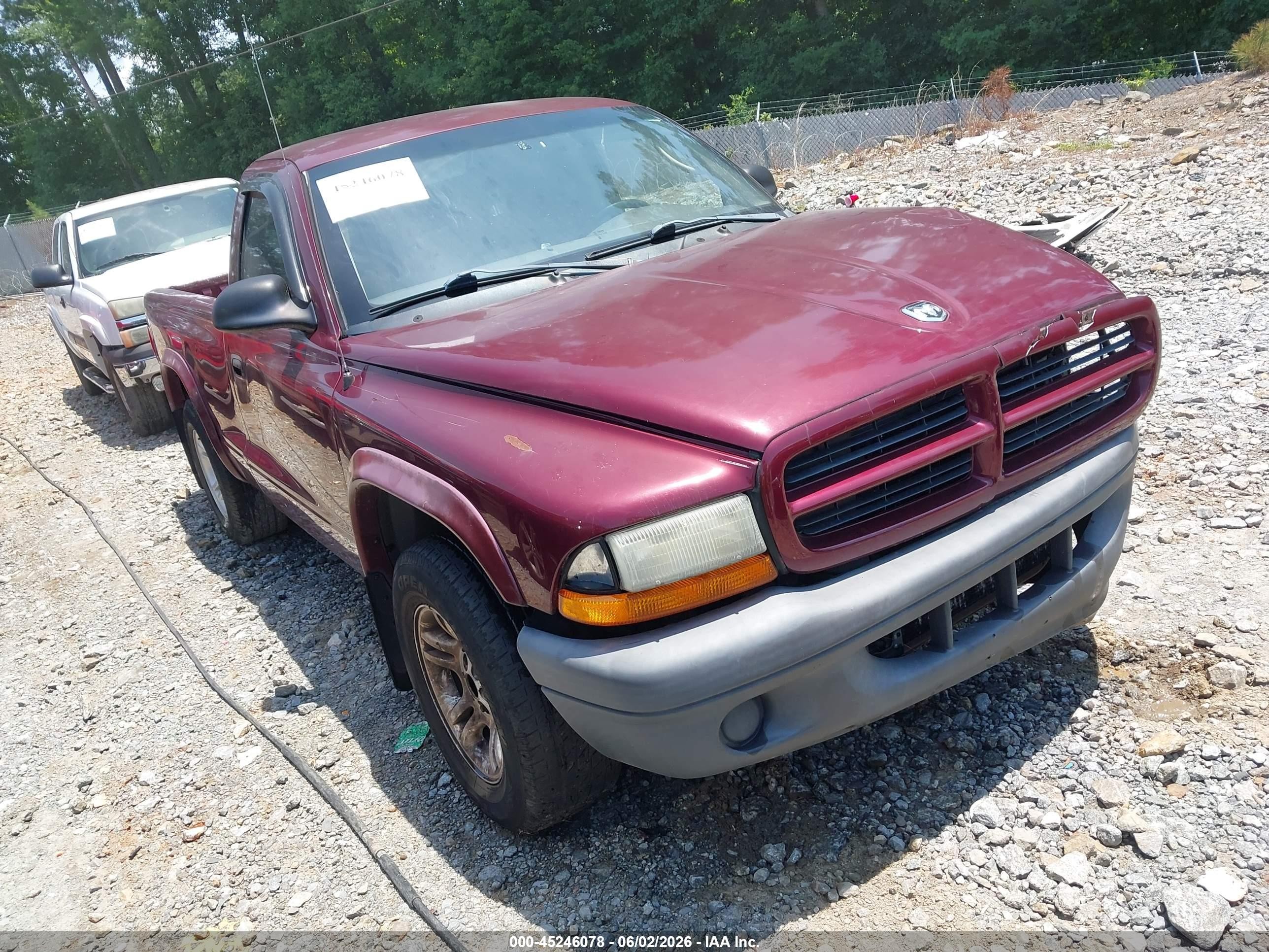 2003 Dodge Dakota   Burgundy vin: 1D7FL16X83S198482