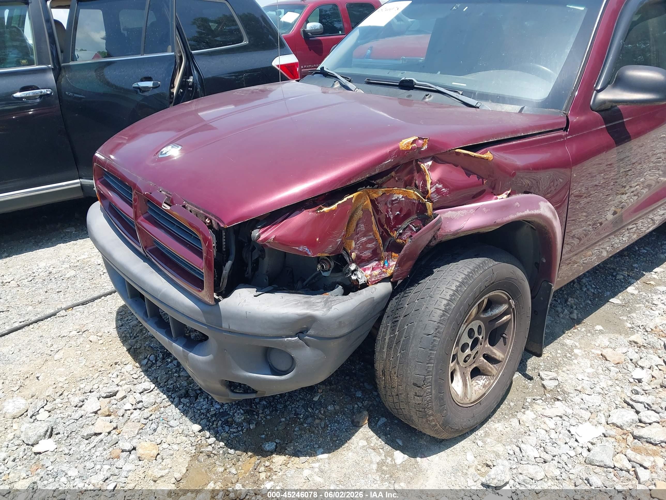 2003 Dodge Dakota   Burgundy vin: 1D7FL16X83S198482