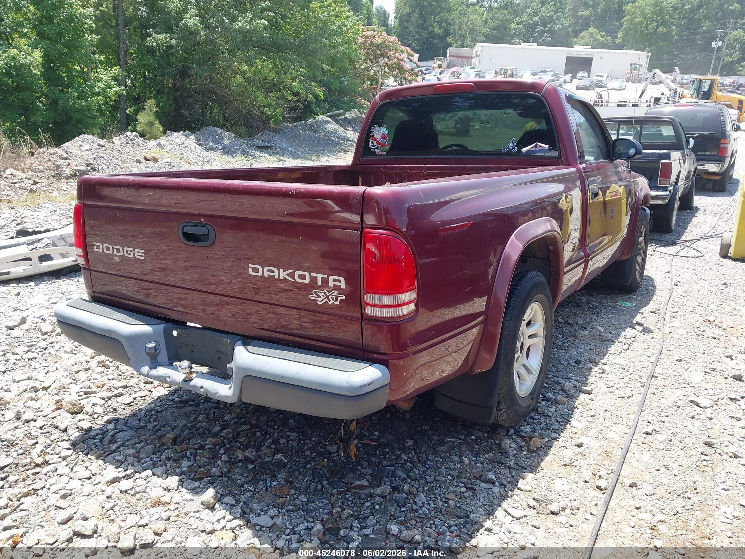 2003 Dodge Dakota   Burgundy vin: 1D7FL16X83S198482